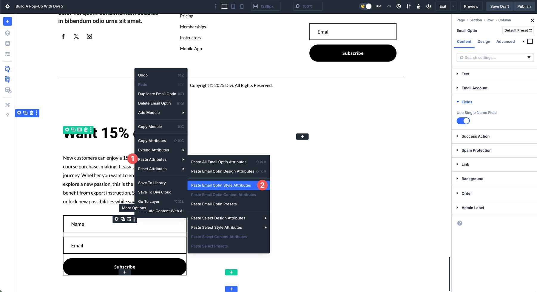 Build A Pop-Up With Divi 5