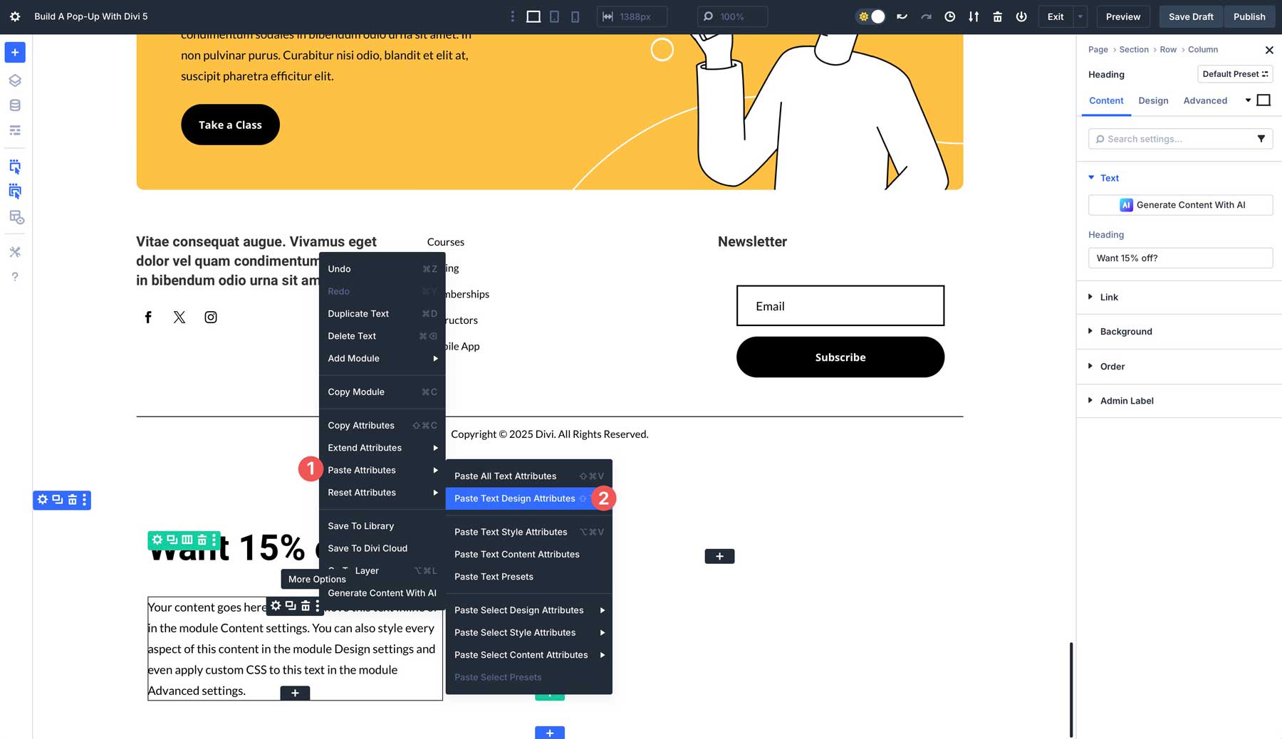 Build A Pop-Up With Divi 5