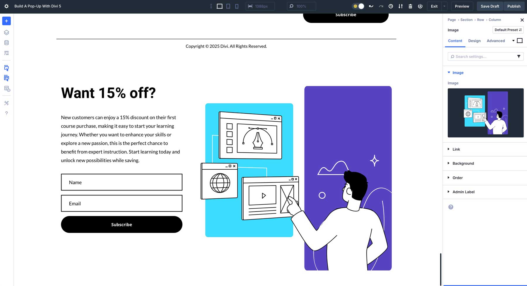 Build A Pop-Up With Divi 5