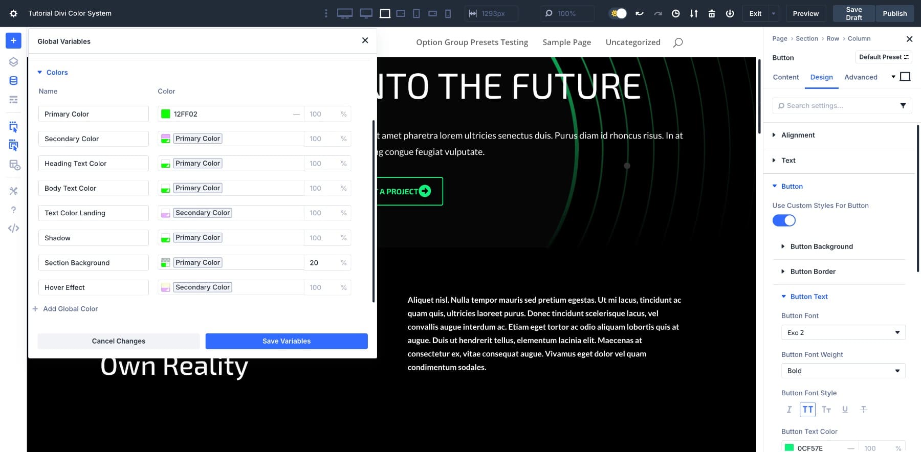 create supporting colors using HSL filters