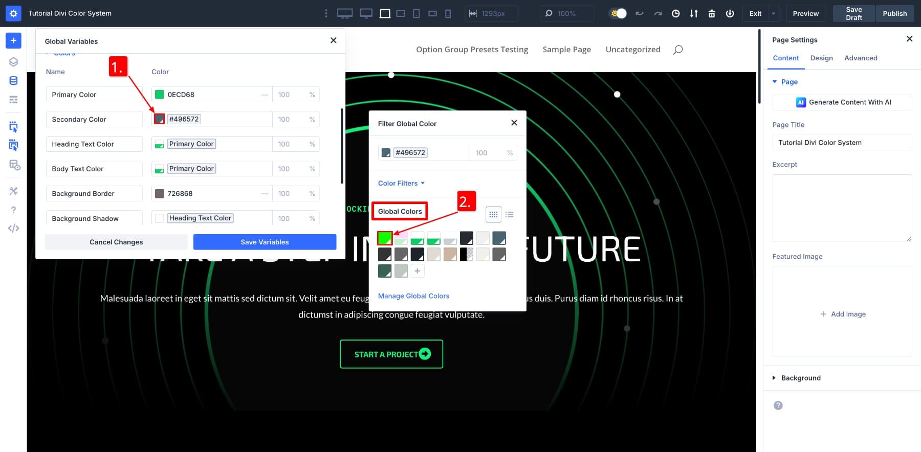 Using primary color as base
