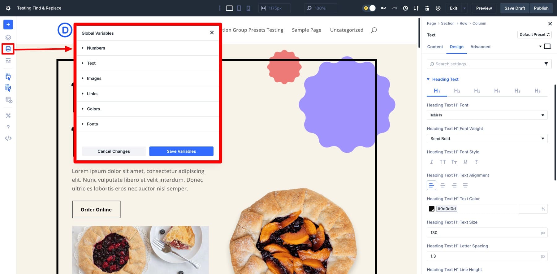 Variable Manager in Divi 5
