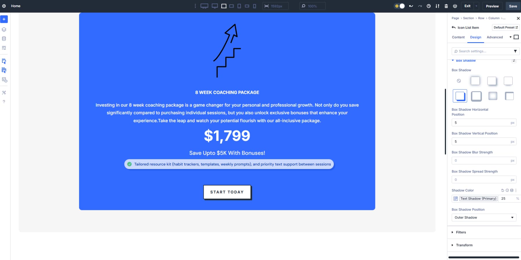 A screenshot of how the tooltips can be styled to make it standout