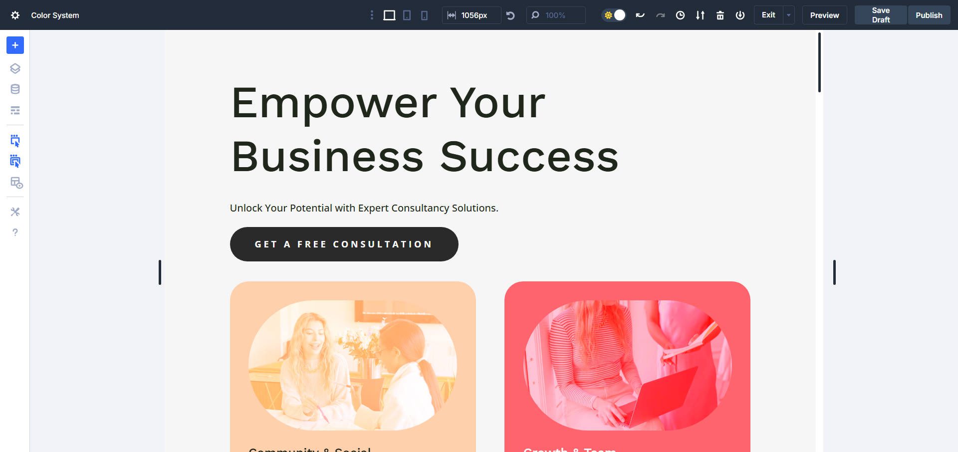 Consulting Layout Pack Used for Wireframe of this Tutorial