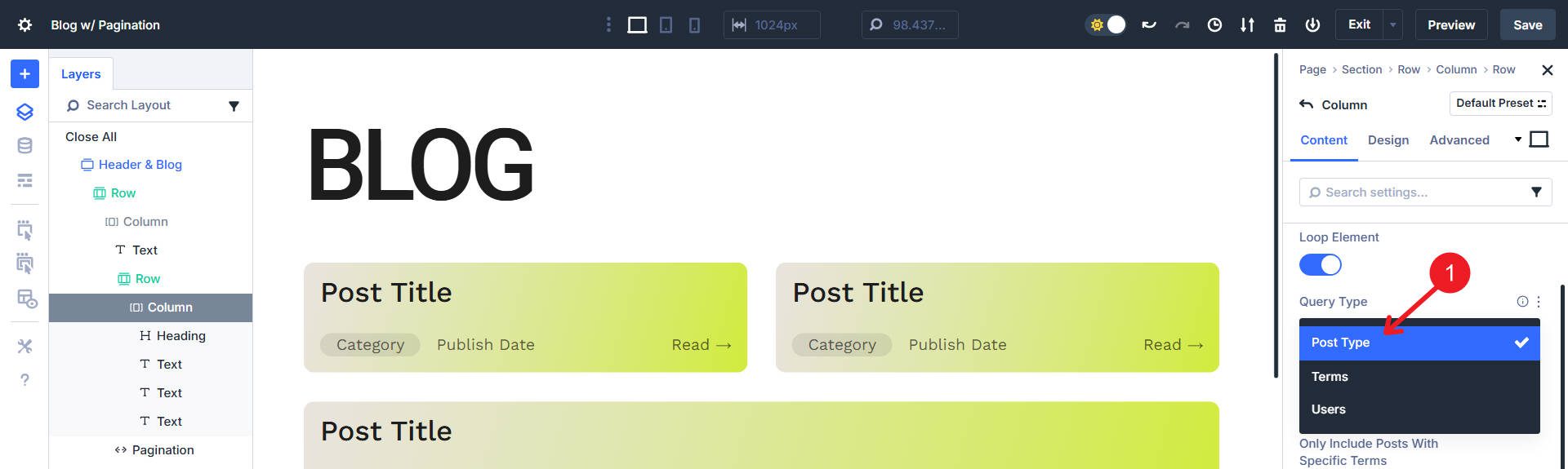 Create Loop Container - Step 3