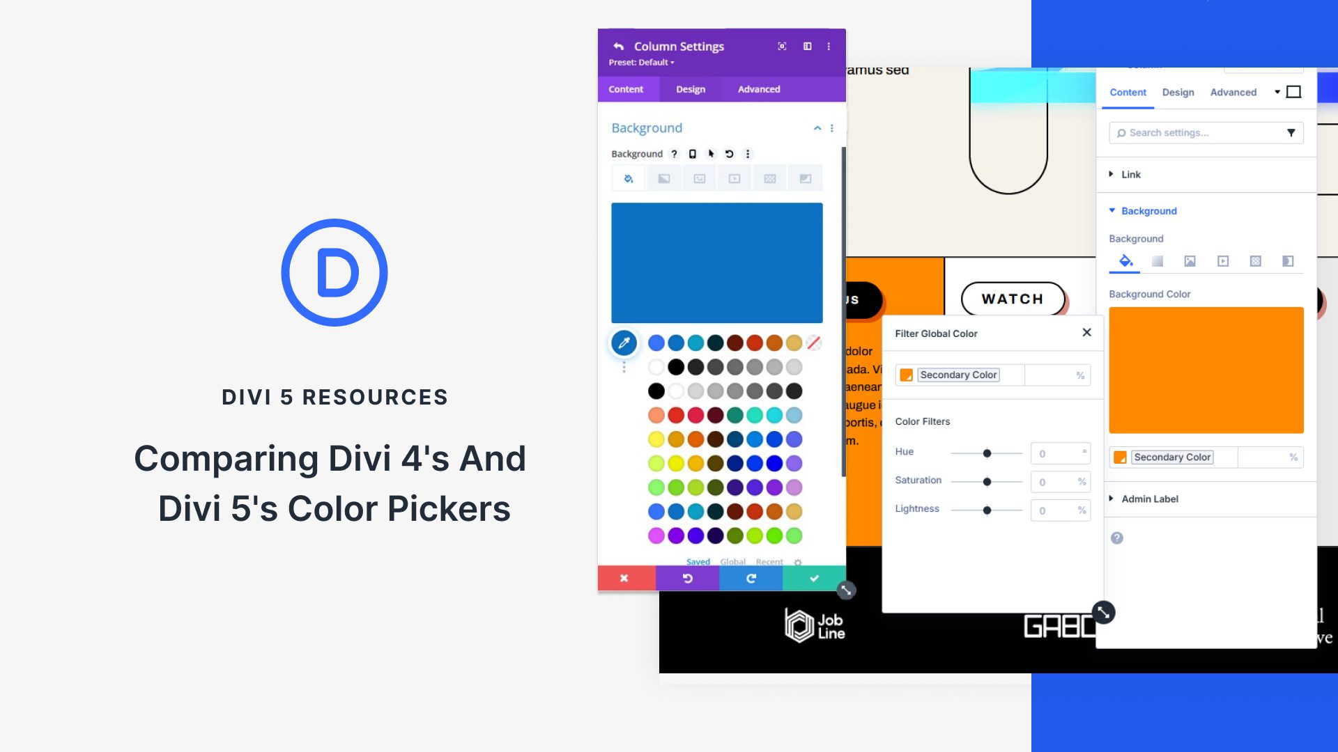 Comparing Divi 4’s And Divi 5’s Color Pickers