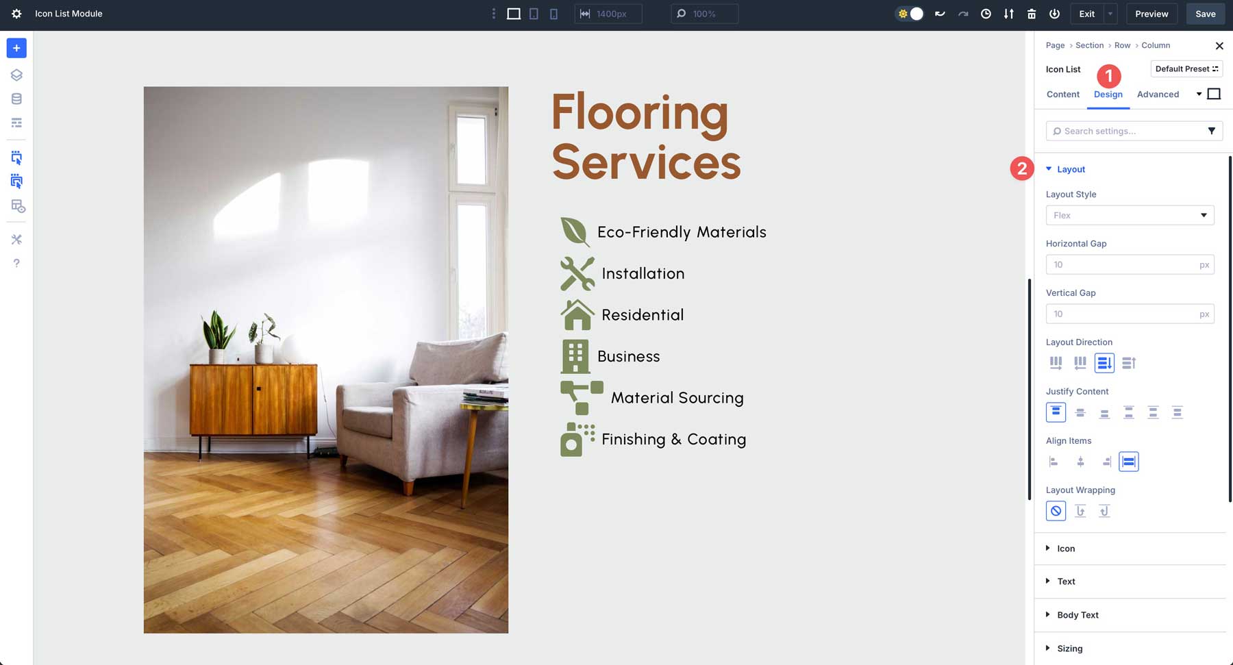Icon List Module in Divi 5