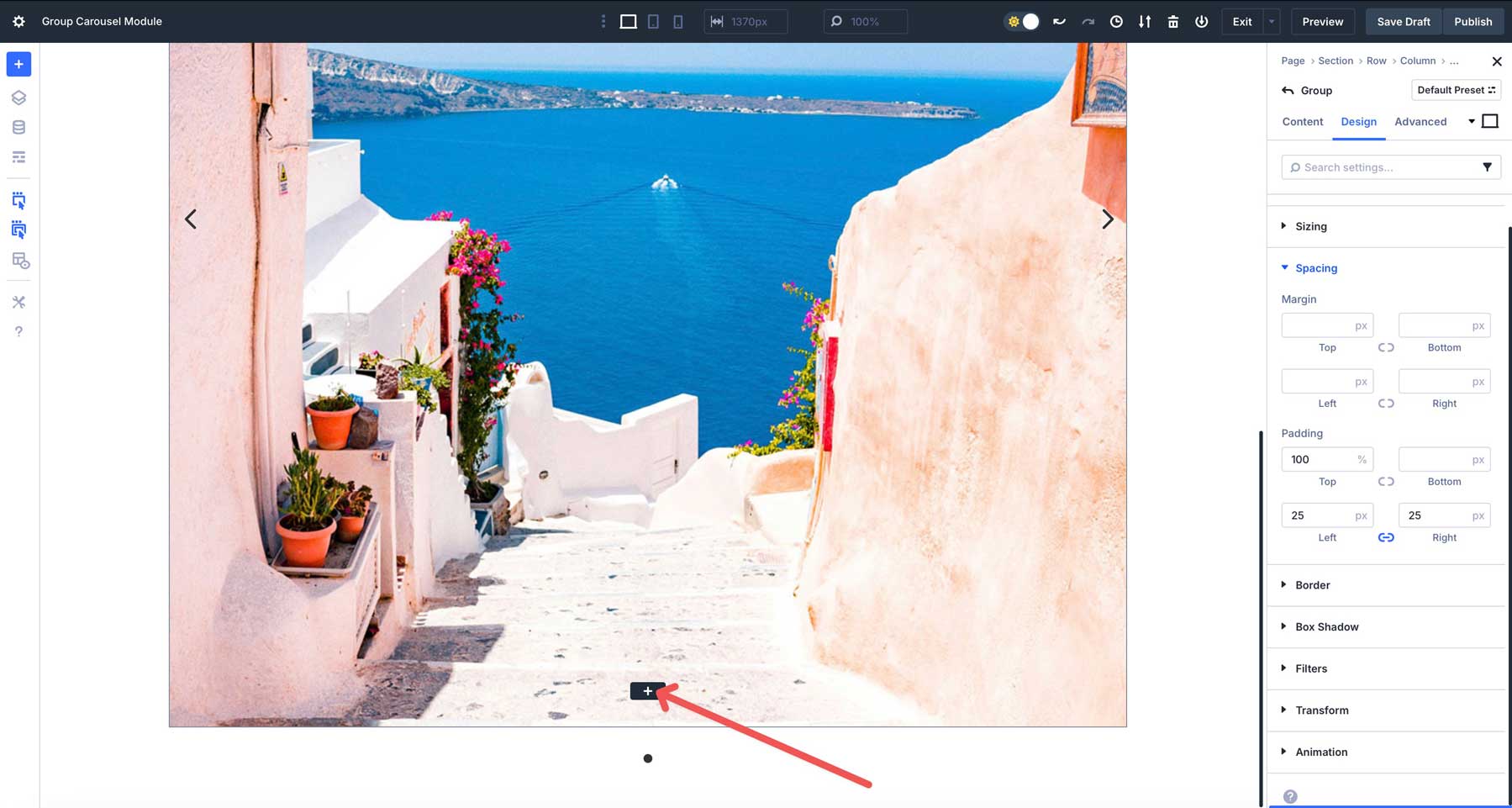 Group Carousel module in Divi 5