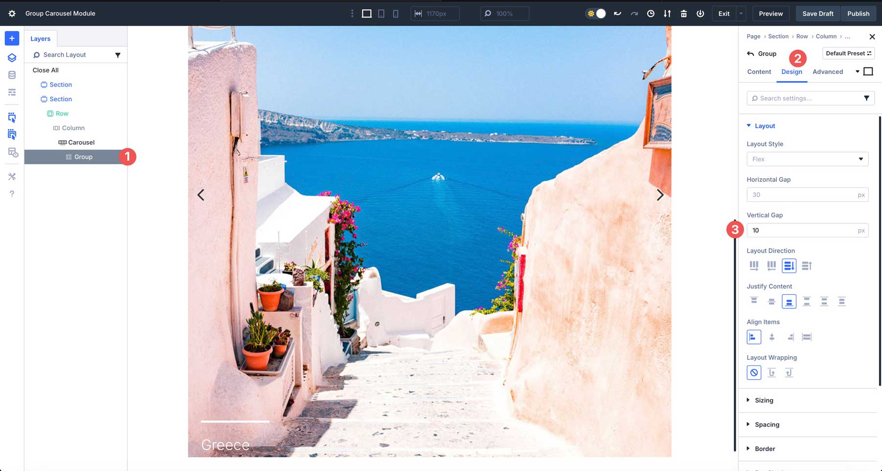 Group Carousel module in Divi 5