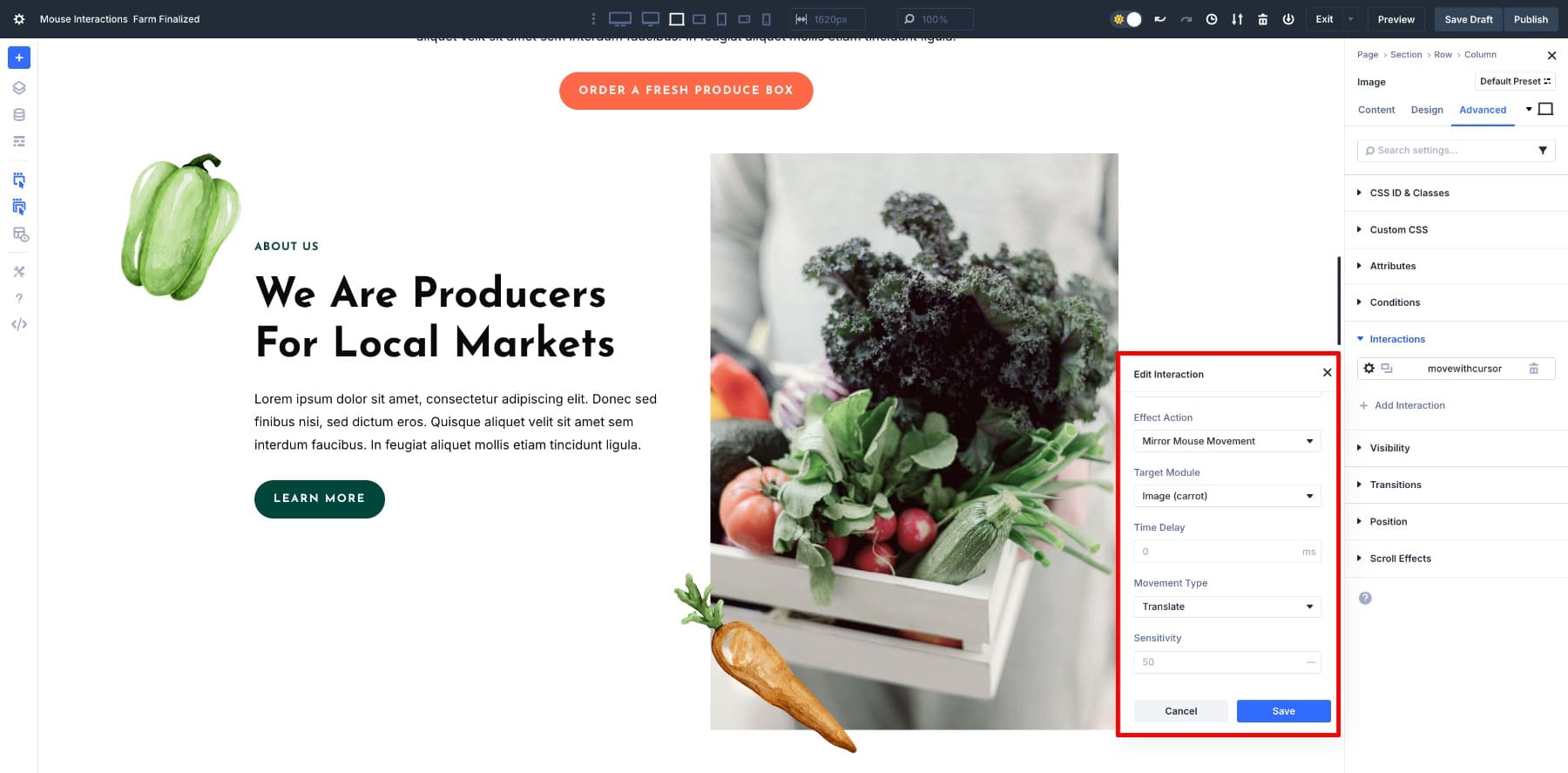 capsicum and carrot element