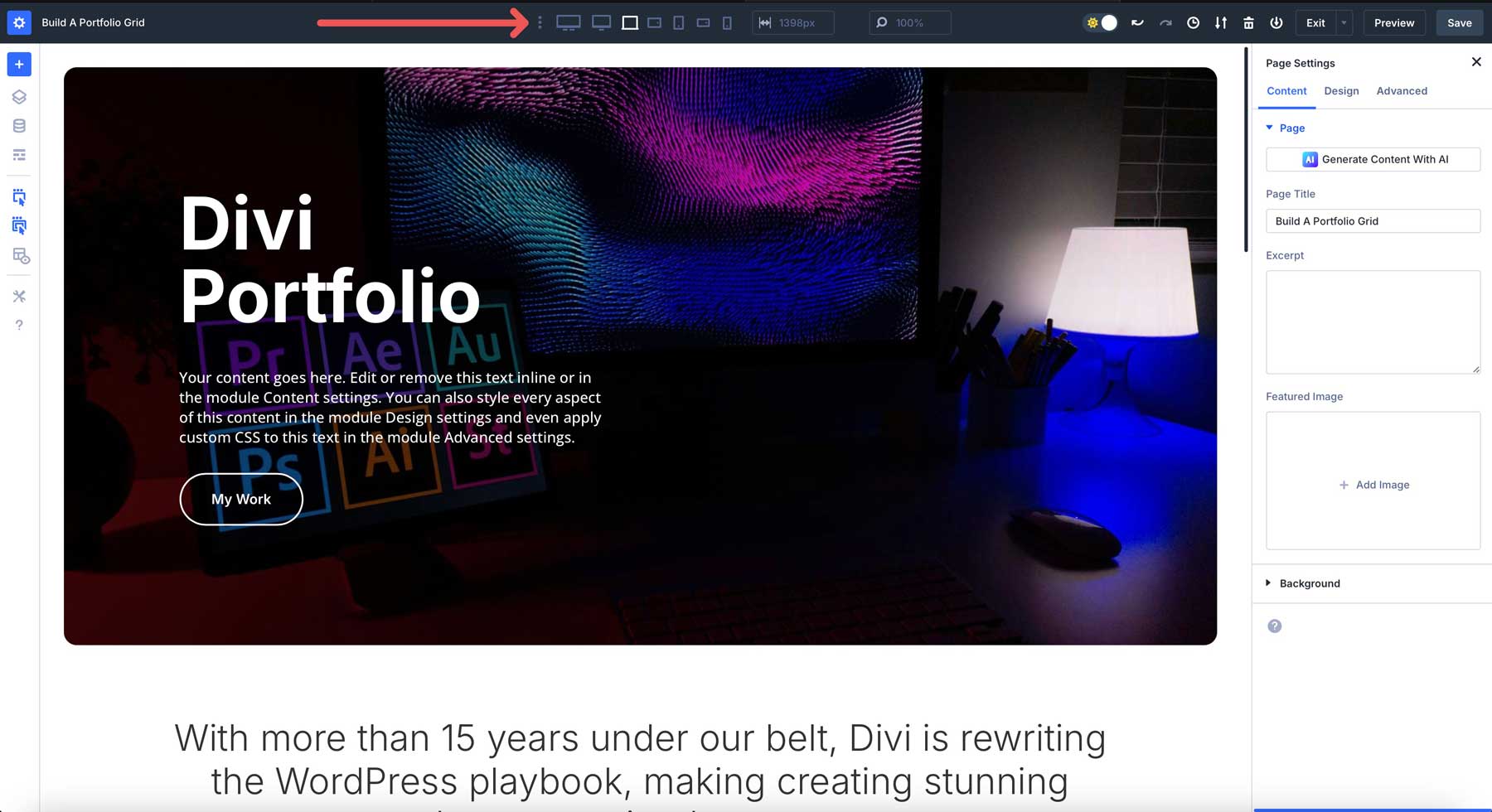 customizable responsive breakpoints in Divi 5