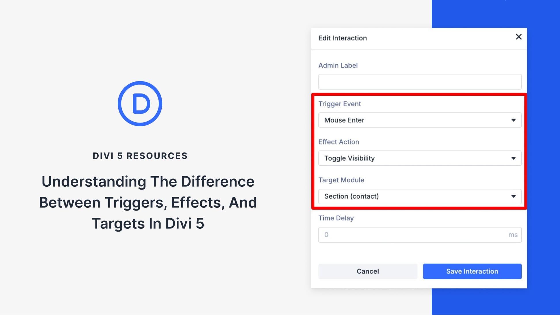 Understanding The Difference Between Triggers, Effects, And Targets In Divi 5