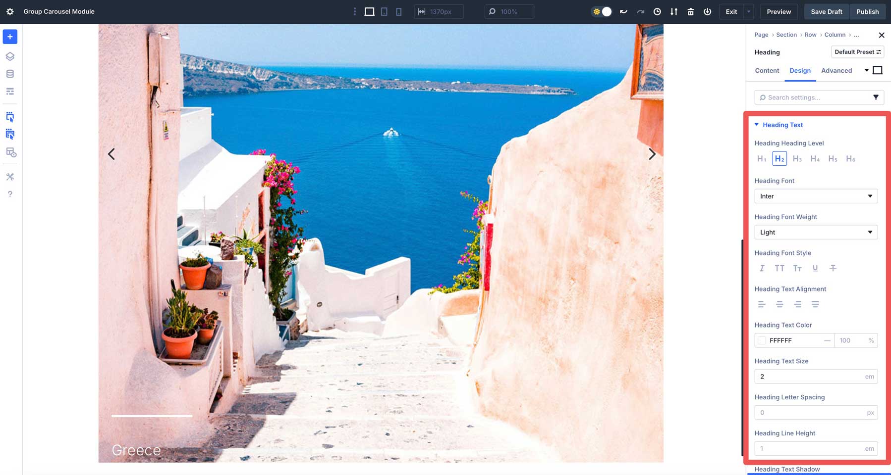 Group Carousel module in Divi 5