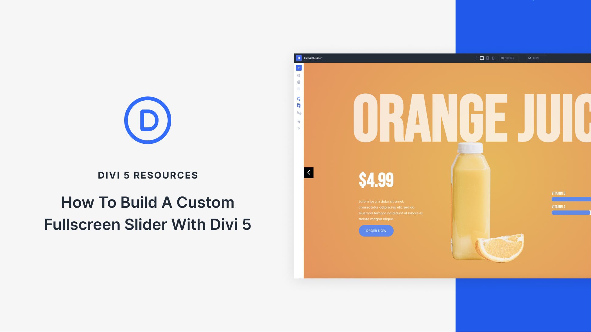 How To Build A Custom Fullscreen Slider With Divi 5 (Free Download)