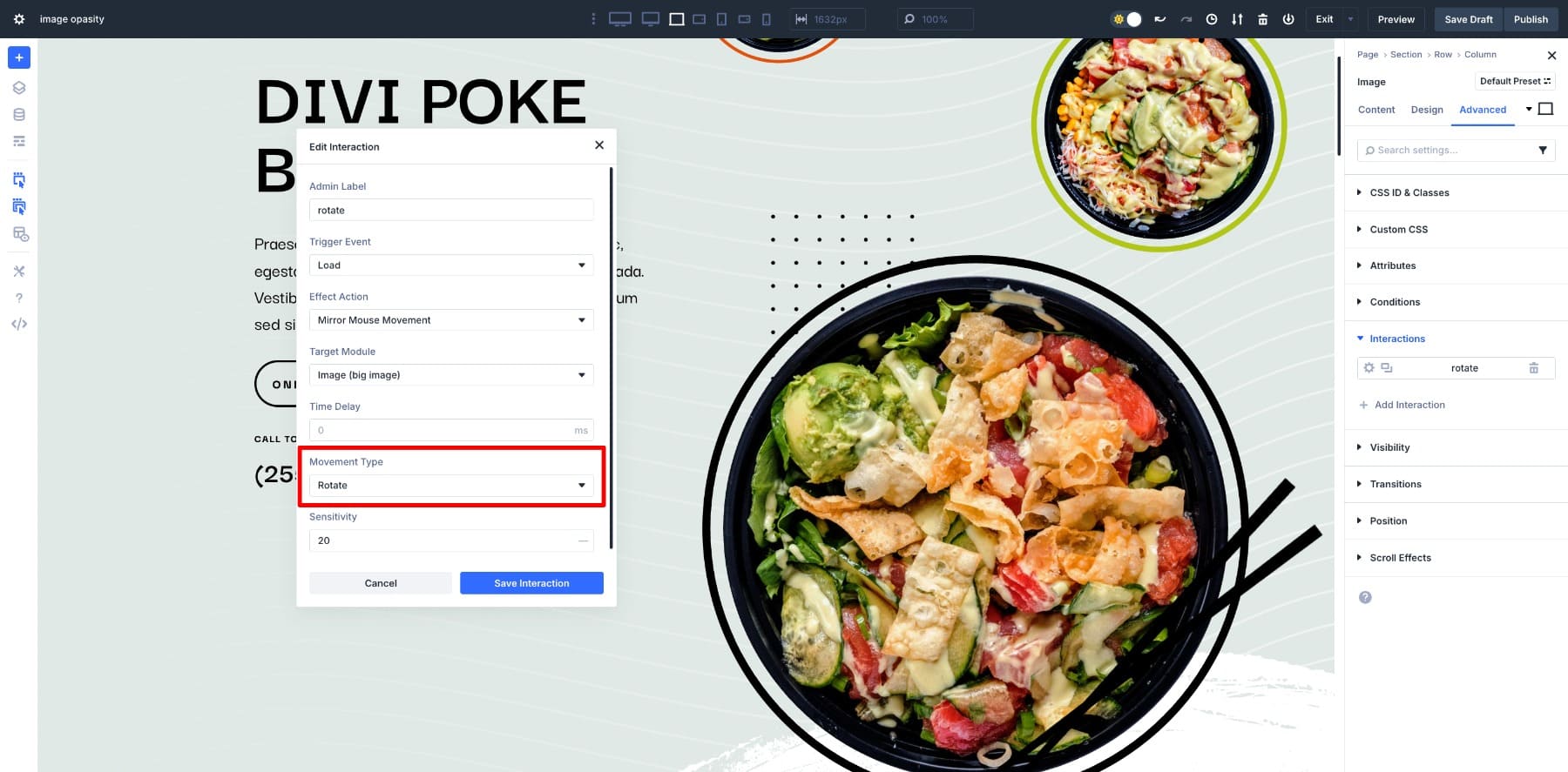rotating movement type