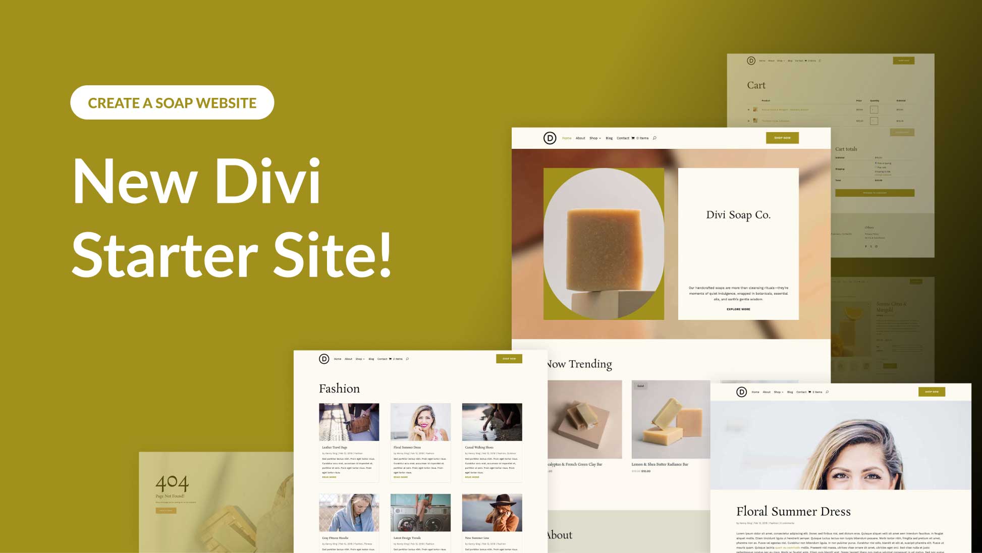 New Soap Starter Site for Divi (Quick Install)