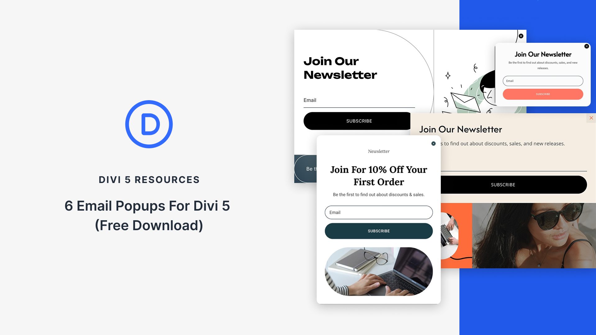 6 Email Popups For Divi 5 (Free Download)