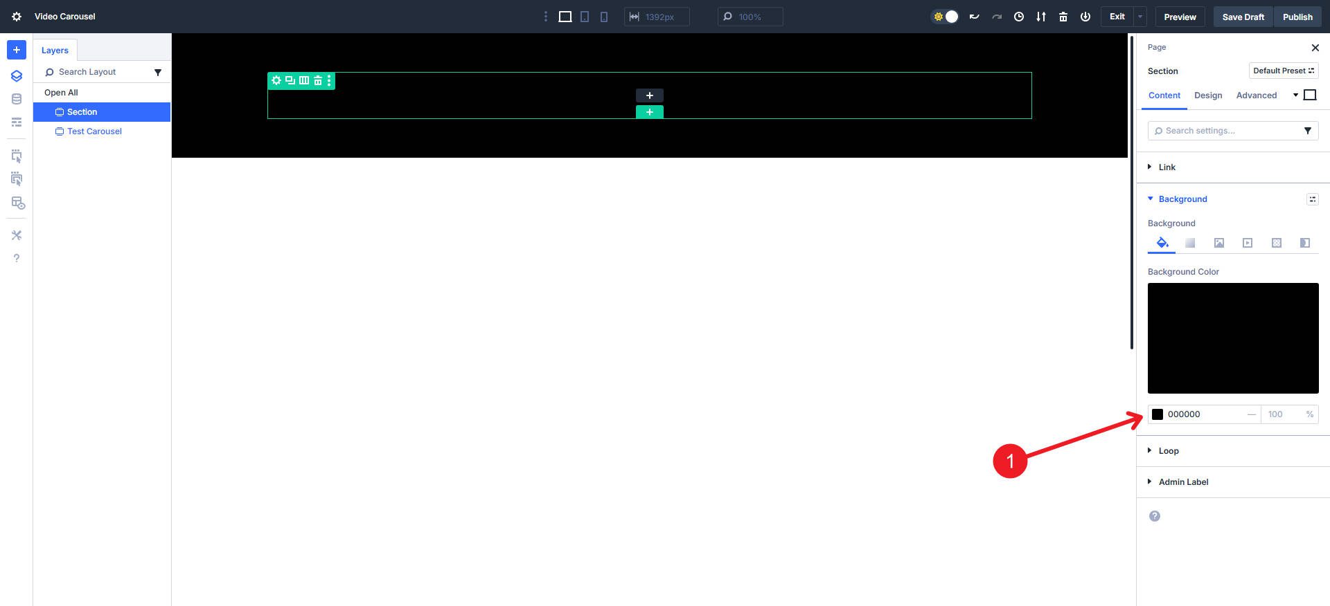 Give the Section a Black Background