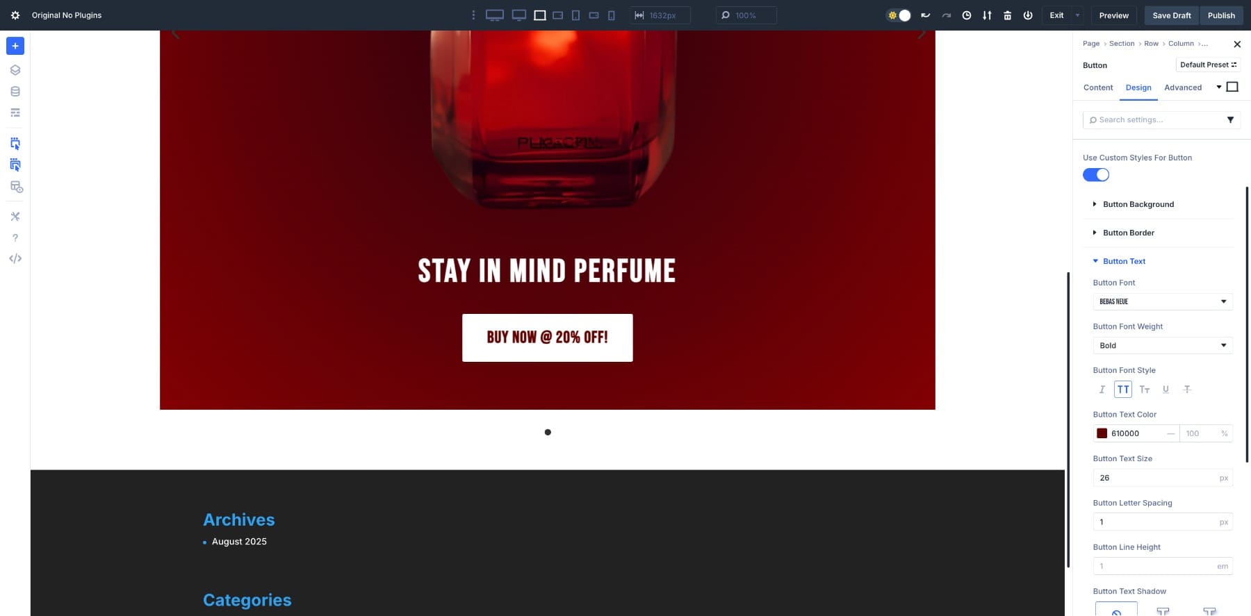 button customization