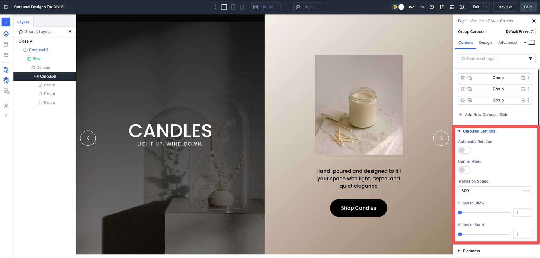 Carousel Designs For Divi 5