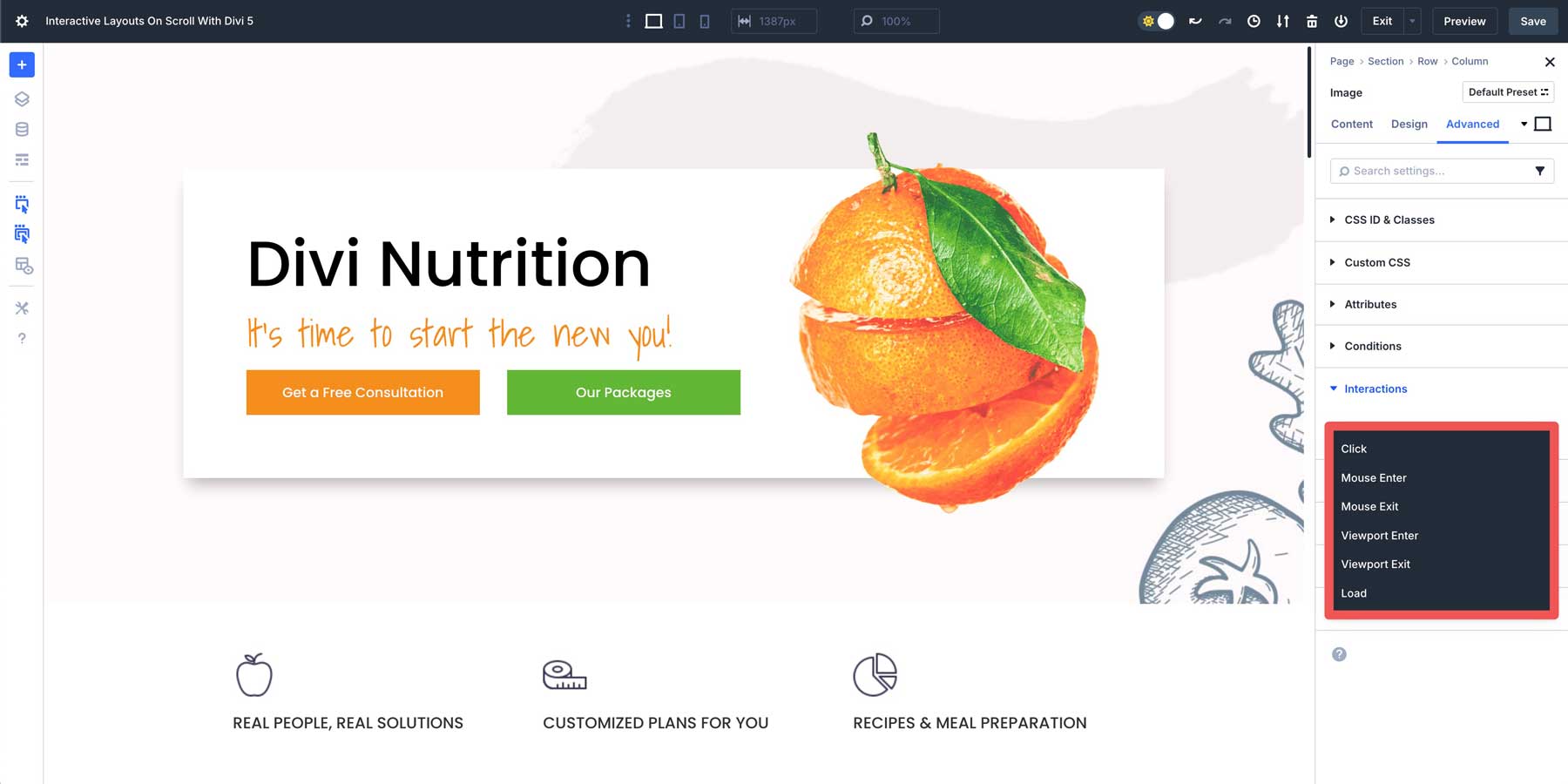 Interactive Layouts On Scroll With Divi 5