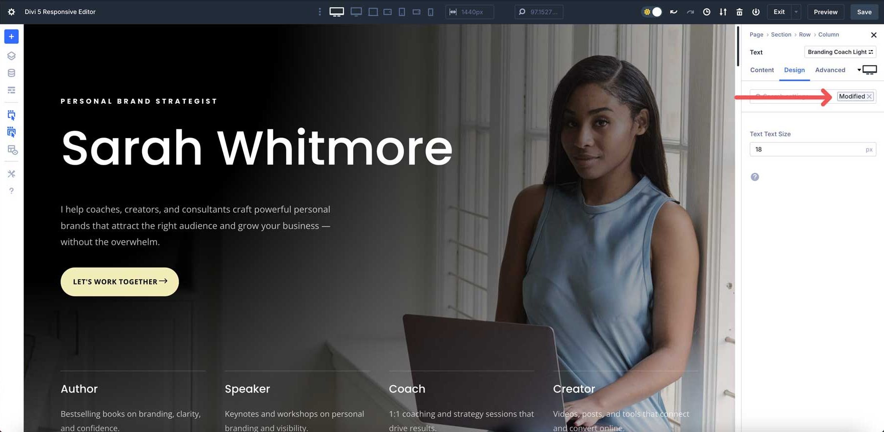modified filter in Divi 5