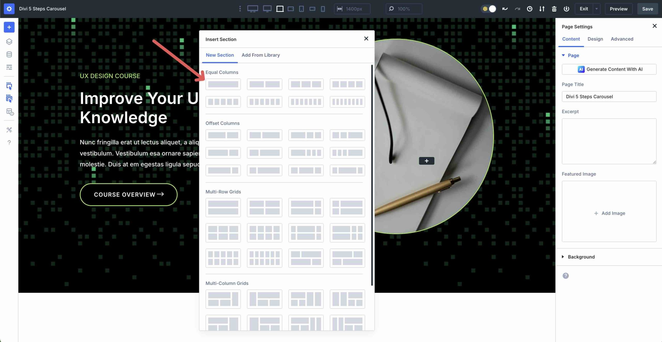 Steps Carousel with Divi 5