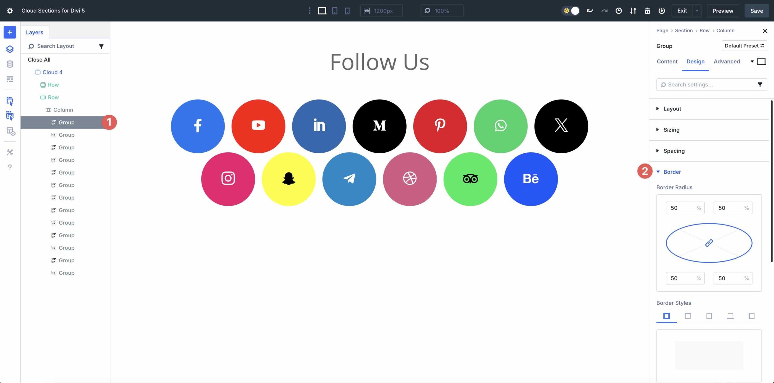 Cloud Sections For Divi 5