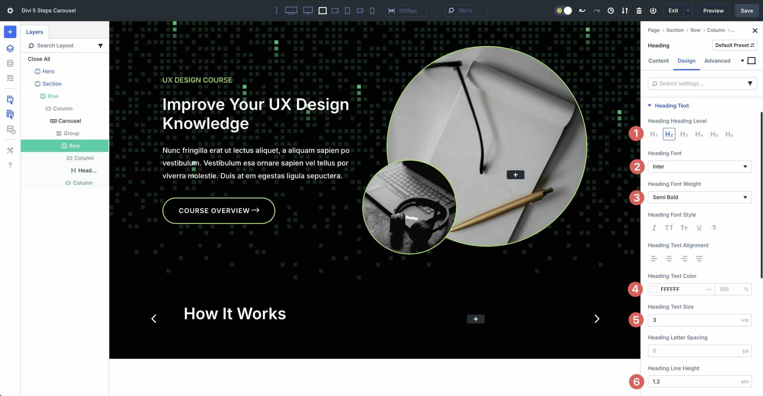 Steps Carousel with Divi 5