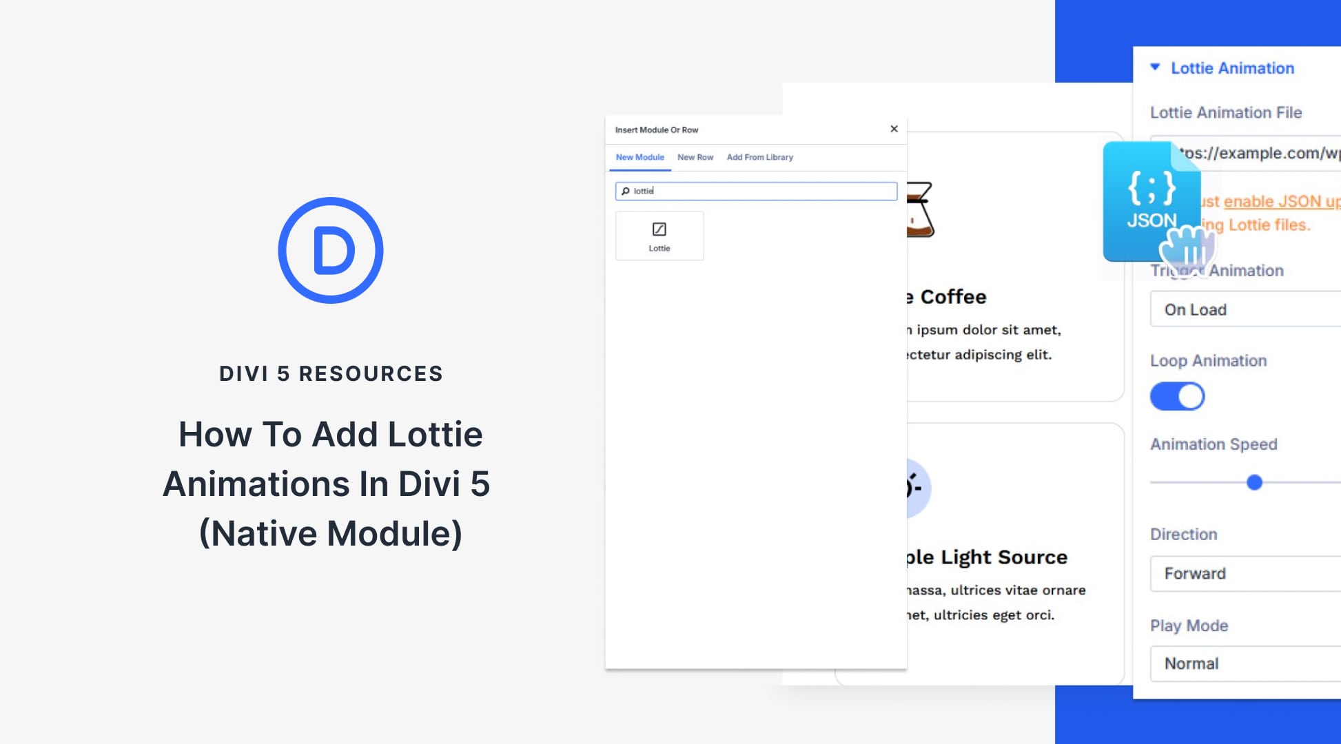 How To Add Lottie Animations In Divi 5 (Native Module)