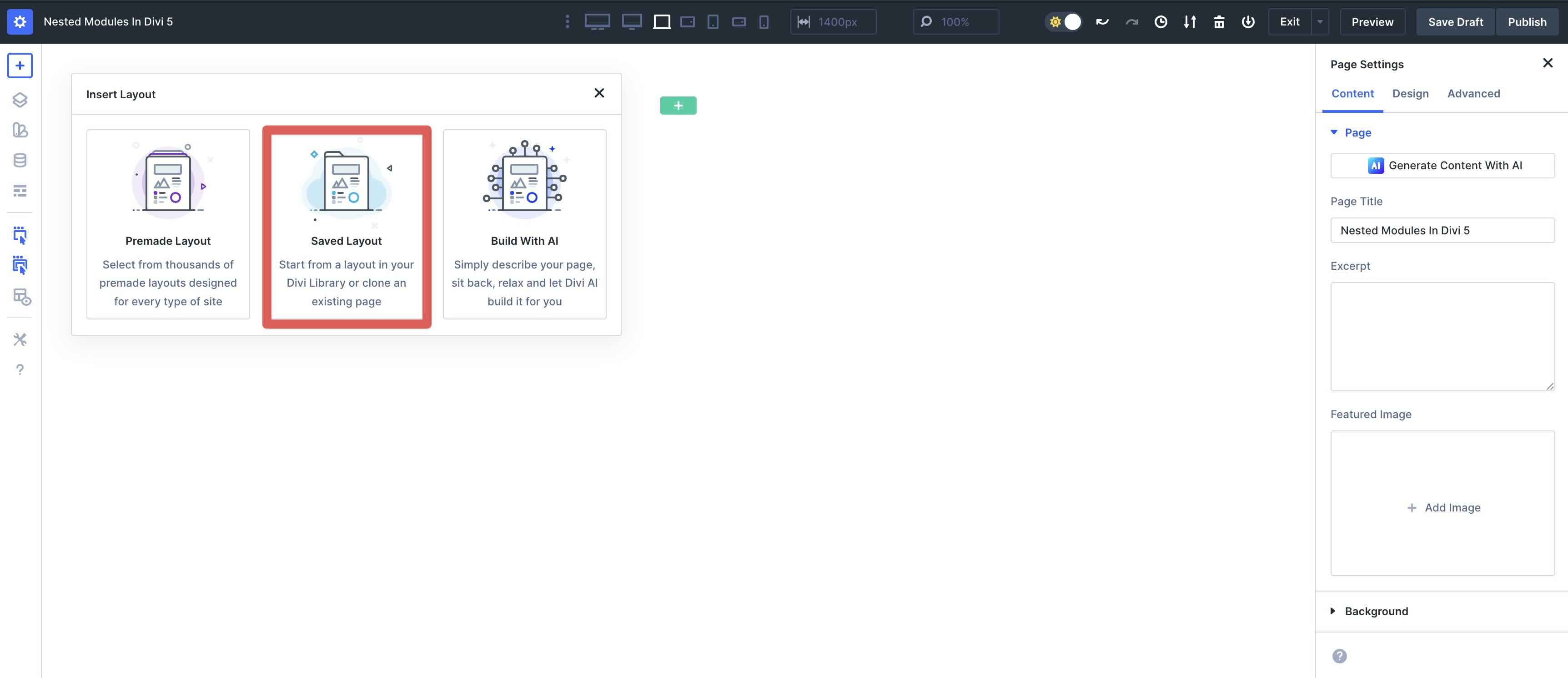 Nested Modules in Divi 5
