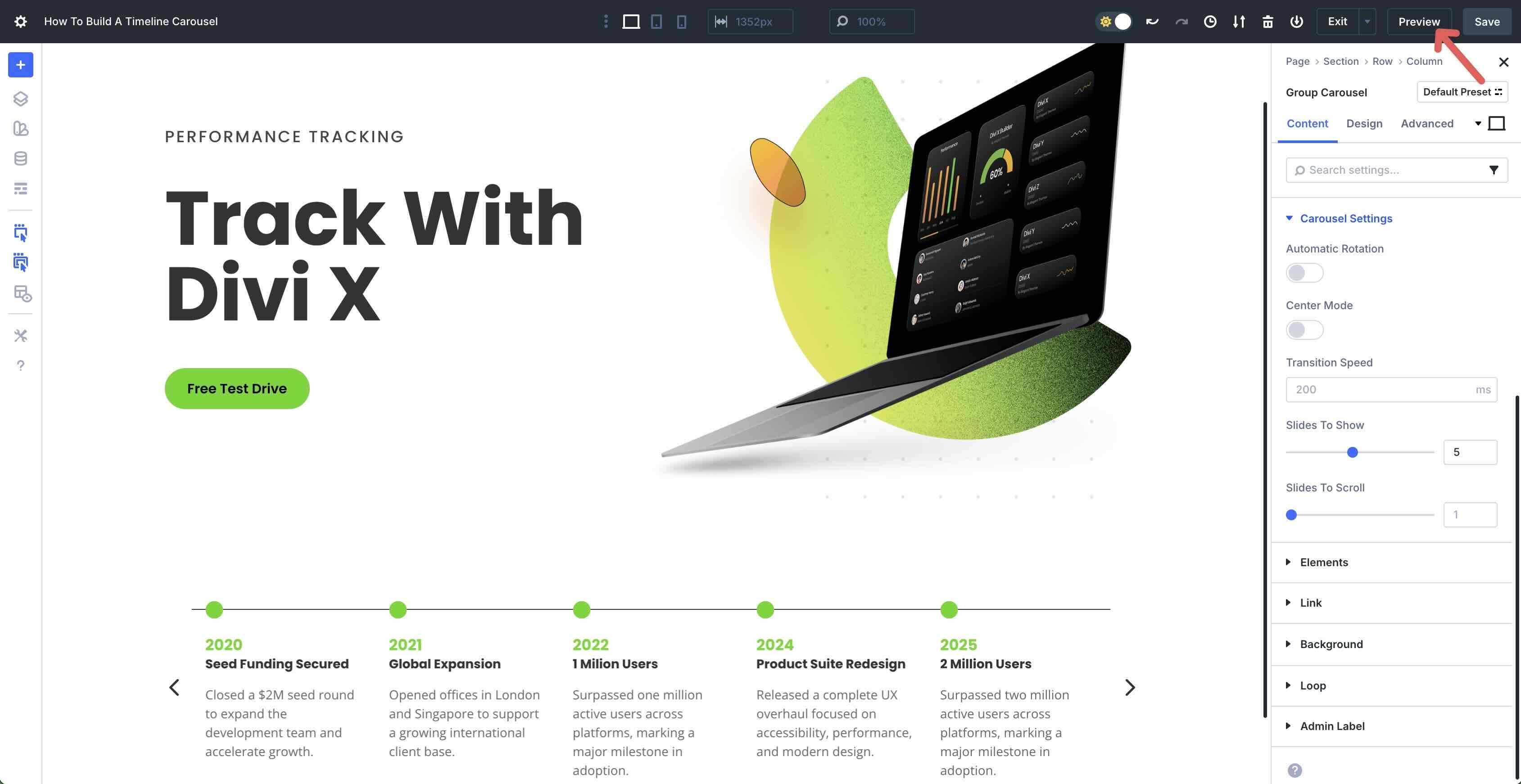 Build A Timeline Carousel With Divi 5