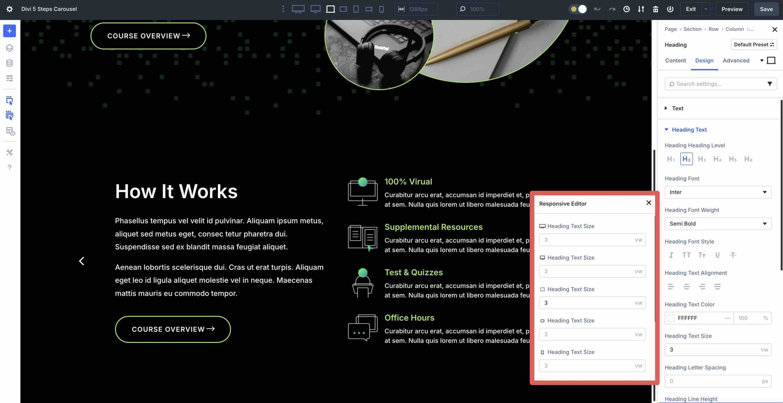 Steps Carousel with Divi 5