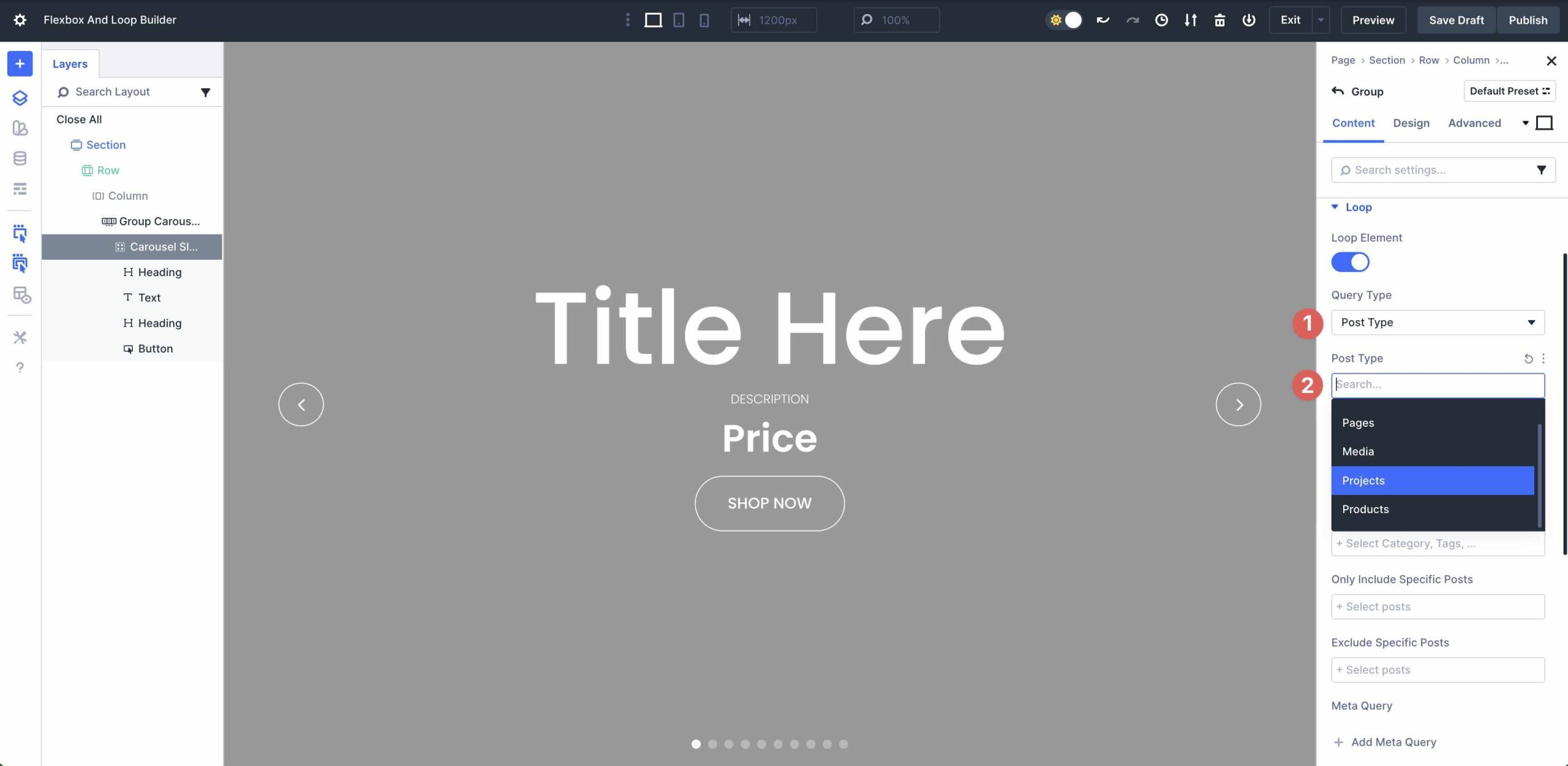 Flexbox & Loop Builder