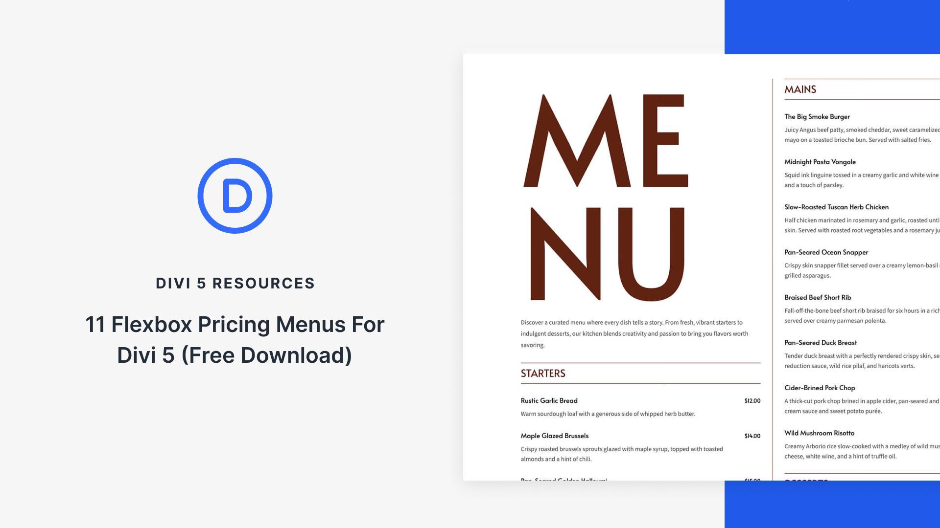 11 Flexbox Pricing Menus For Divi 5 (Free Download)