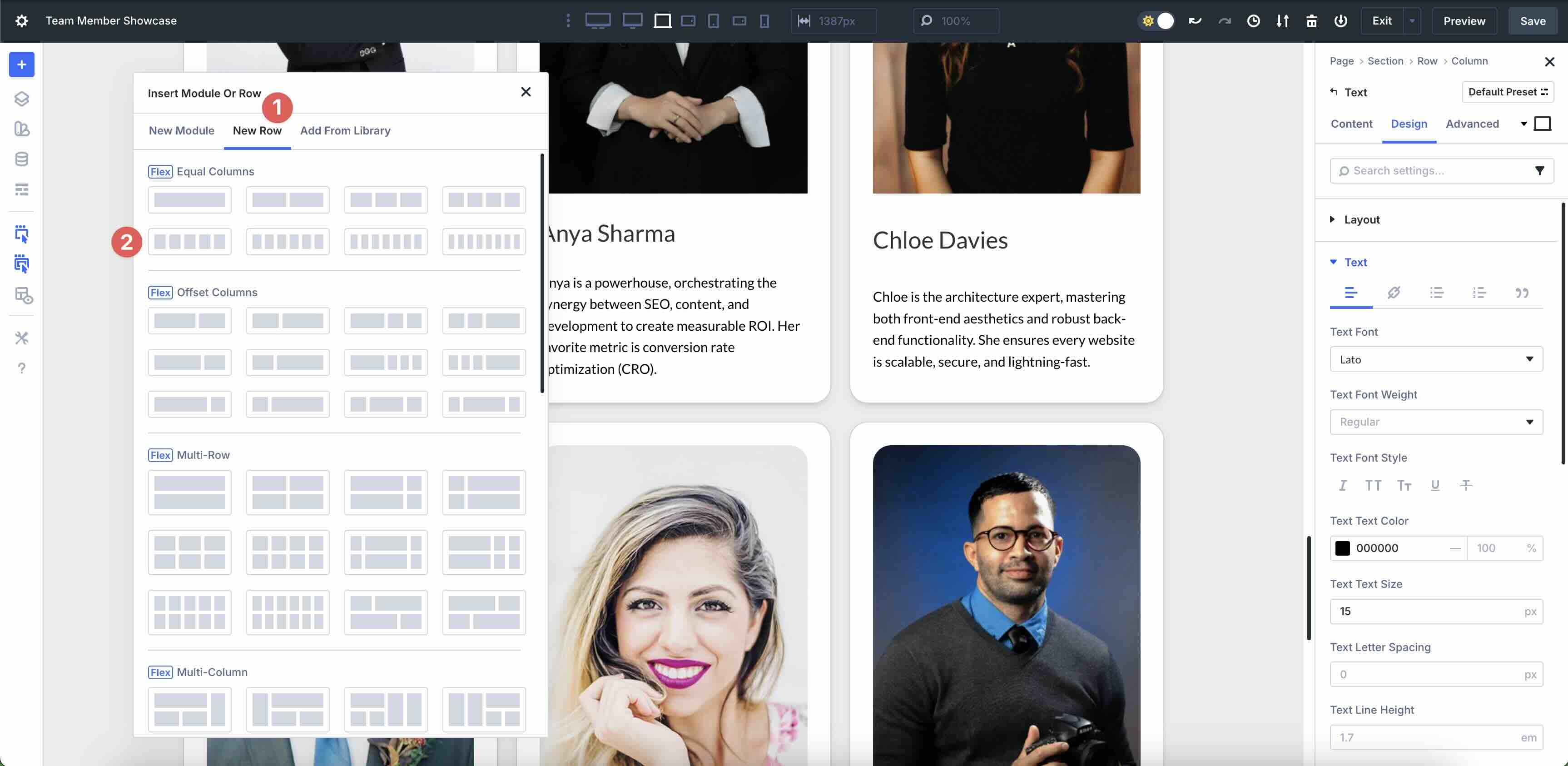 build a team directory using Loop Builder