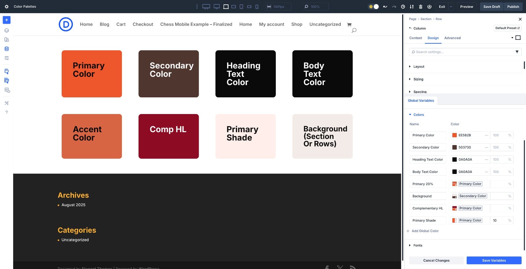 minimal color palette