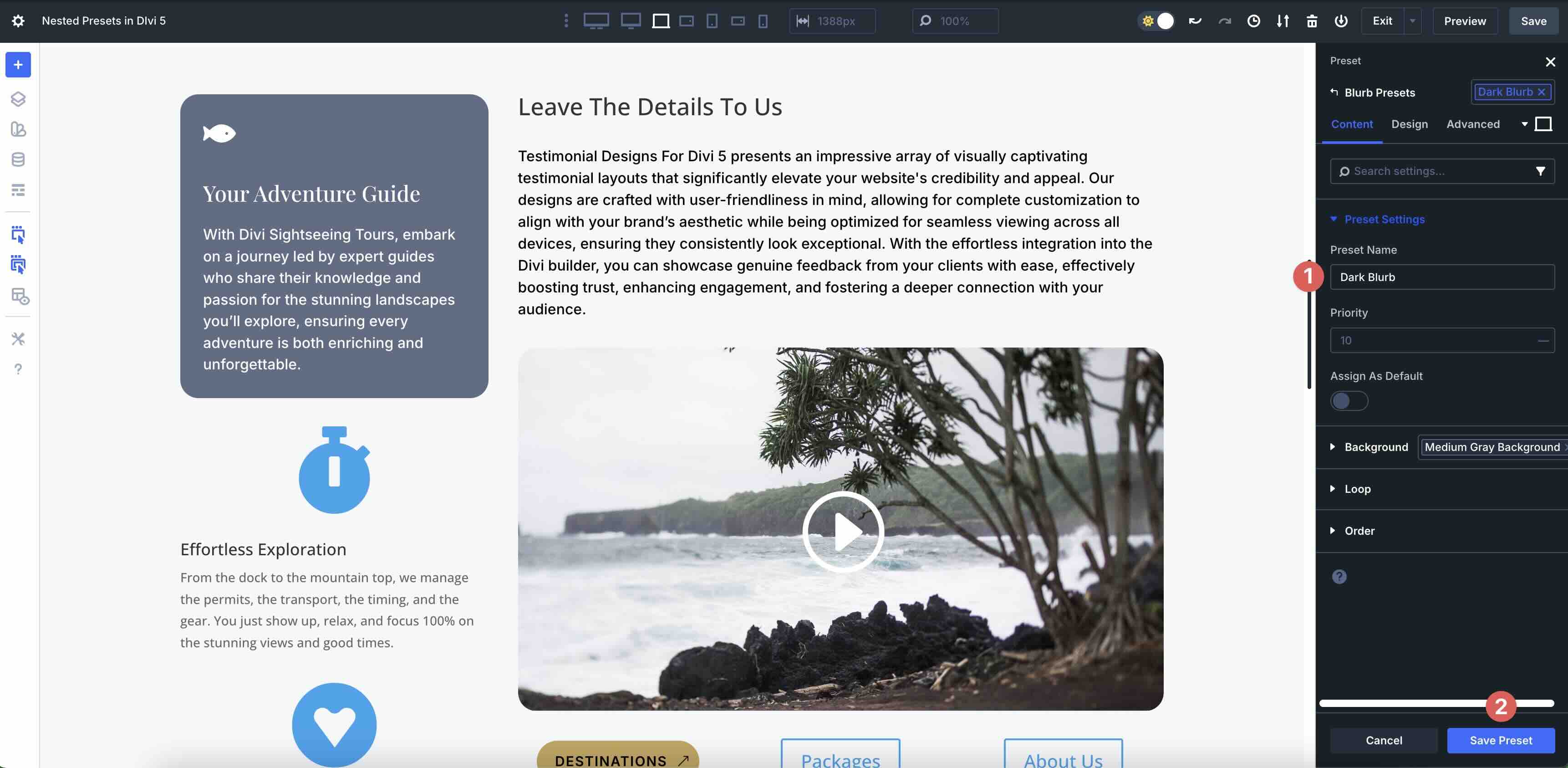 Nested Presets in Divi 5