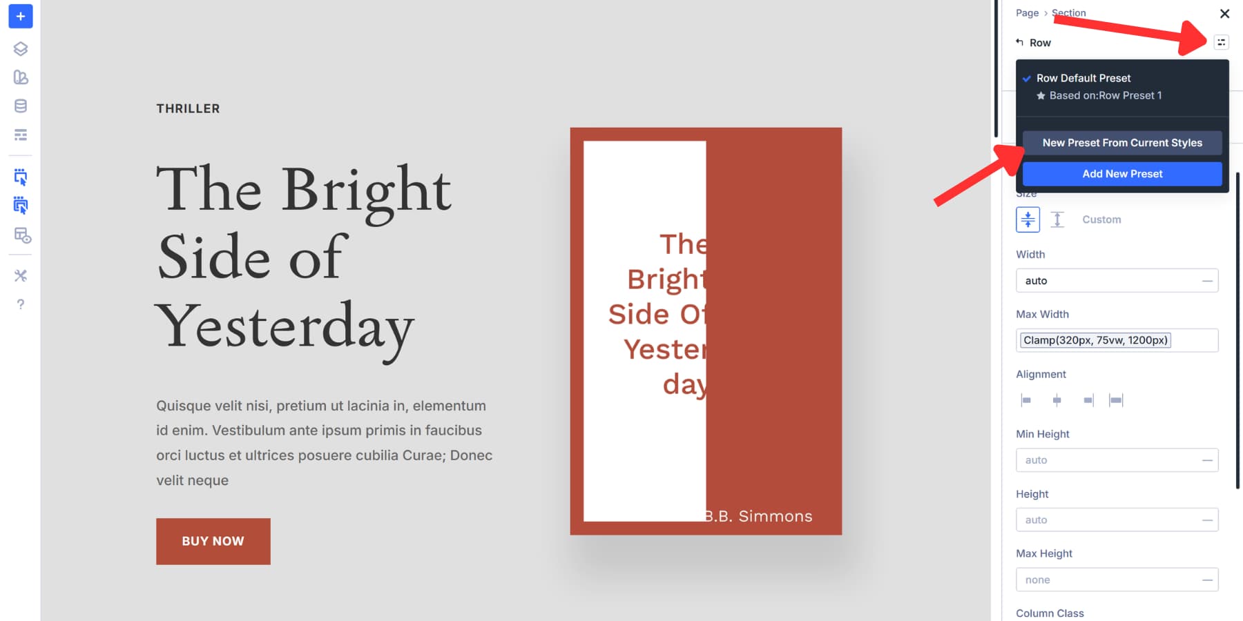 A screenshot of how to add an Element Preset in Divi 5