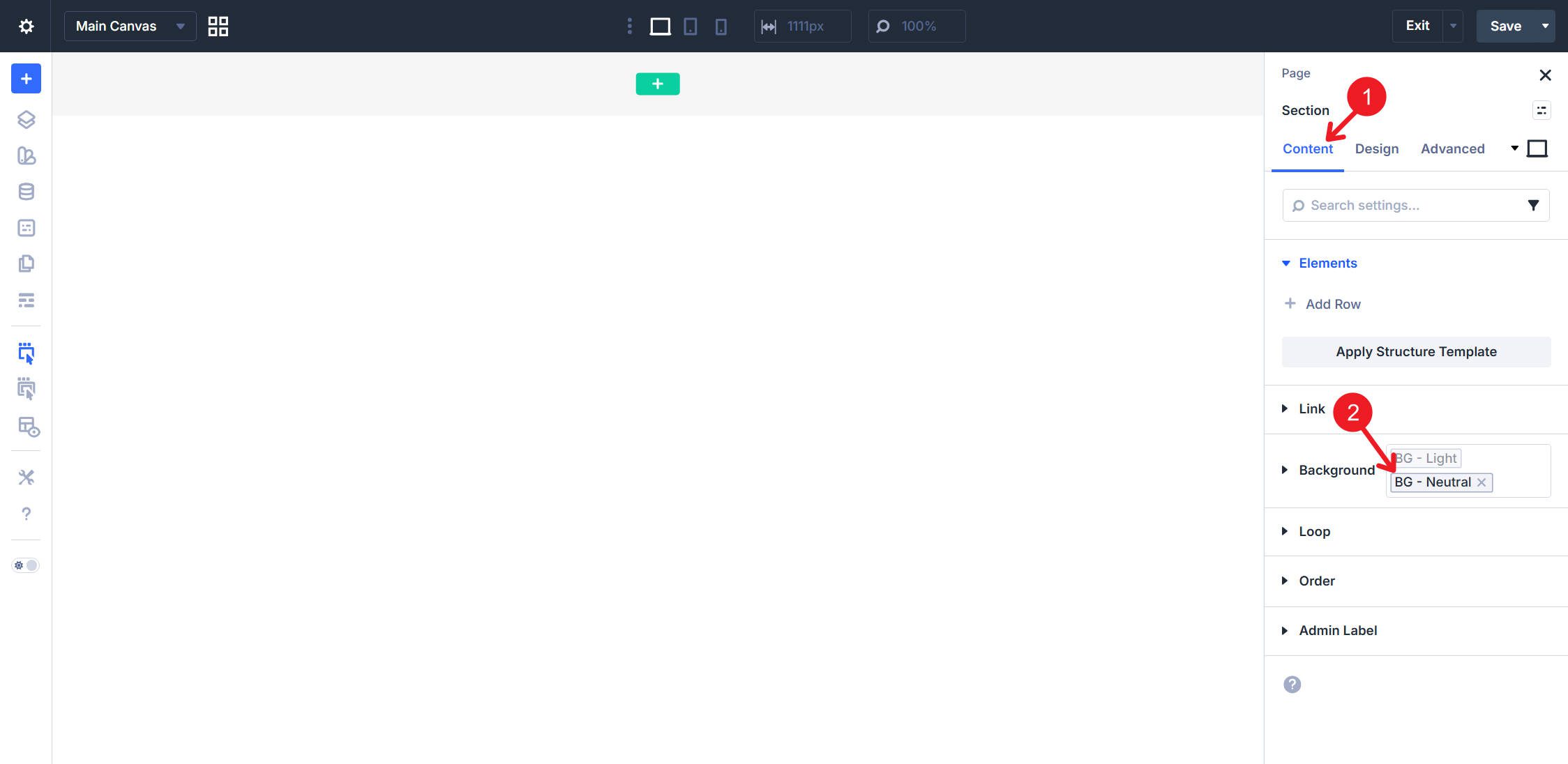 Add Background Color to Header