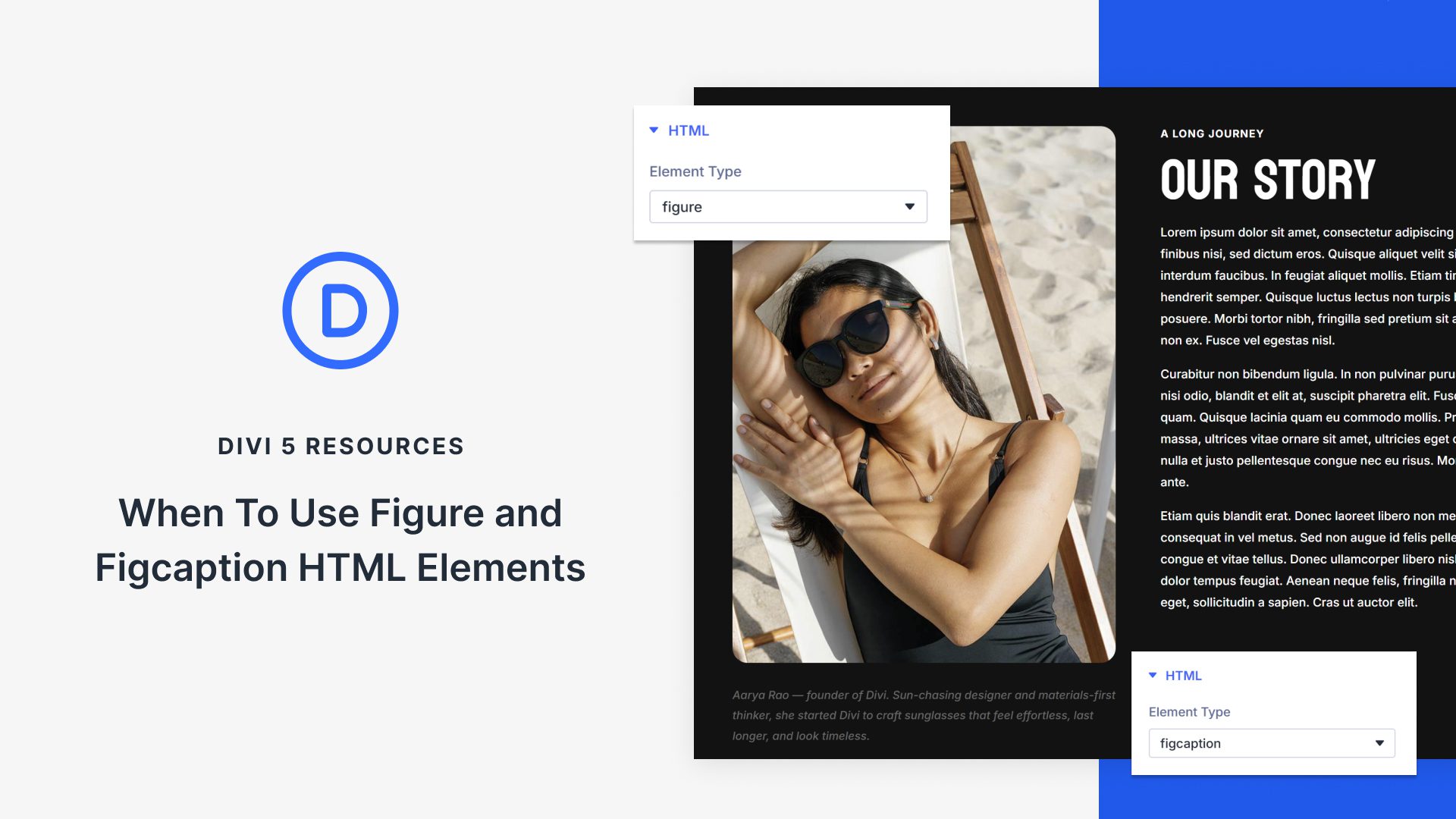 When To Use Figure and Figcaption HTML Elements In Divi 5