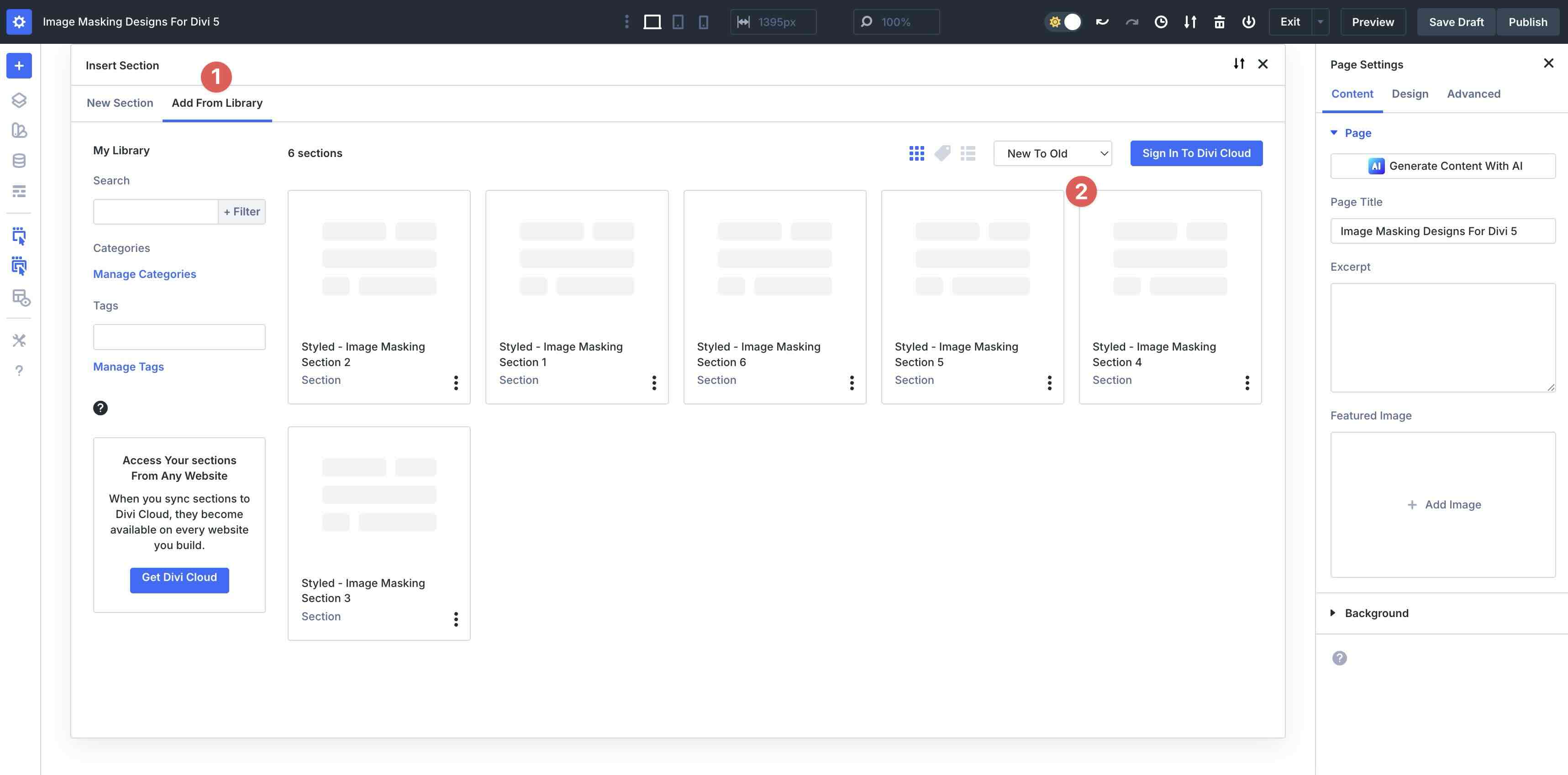 image masking designs for Divi 5