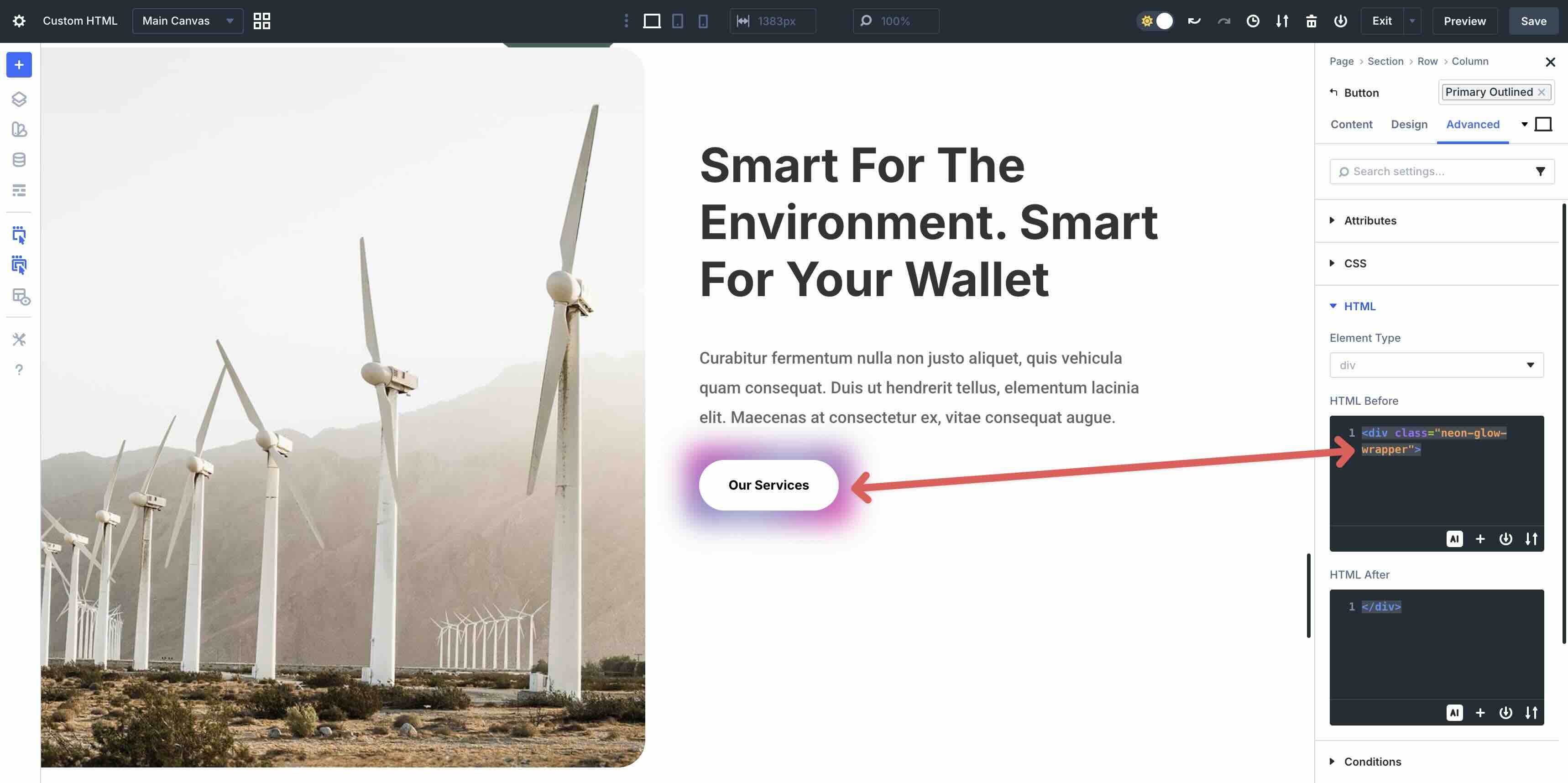 use descriptive CSS class names