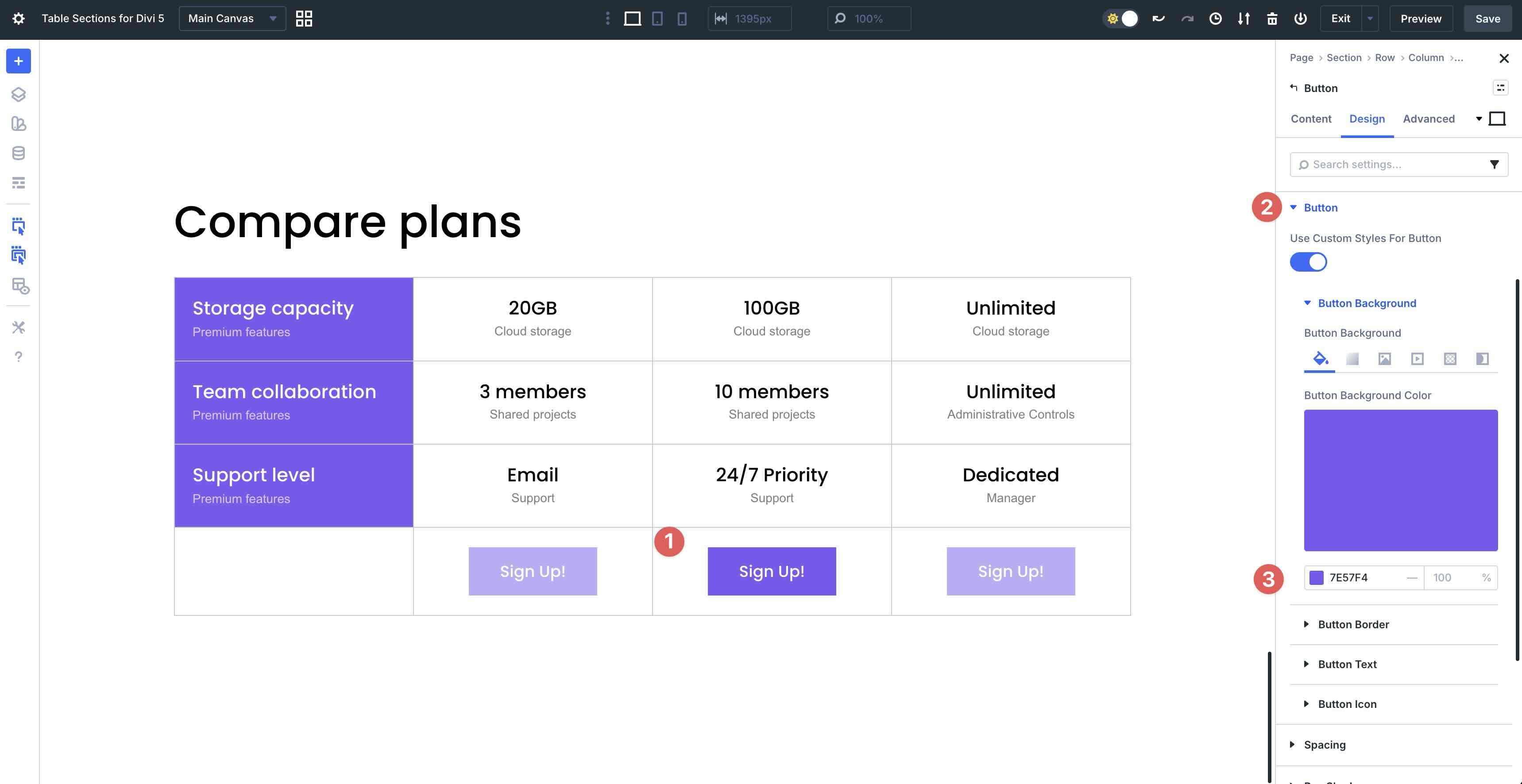 style buttons in Divi 5