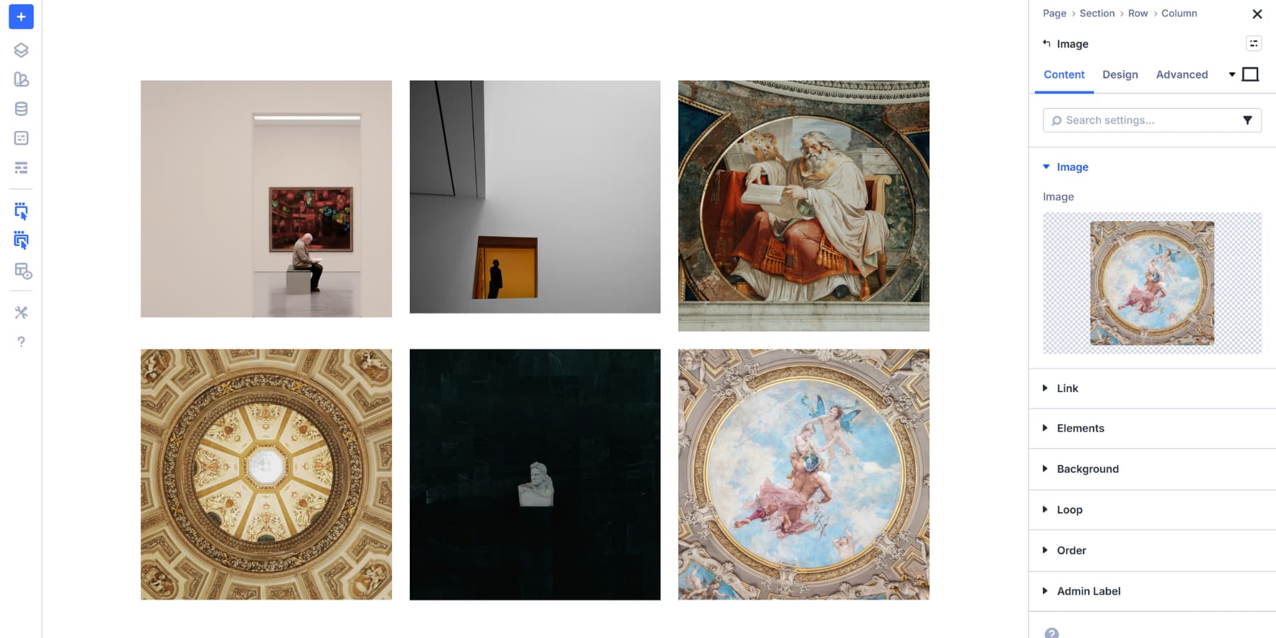 A screenshot of replacing all placeholder images with actual images