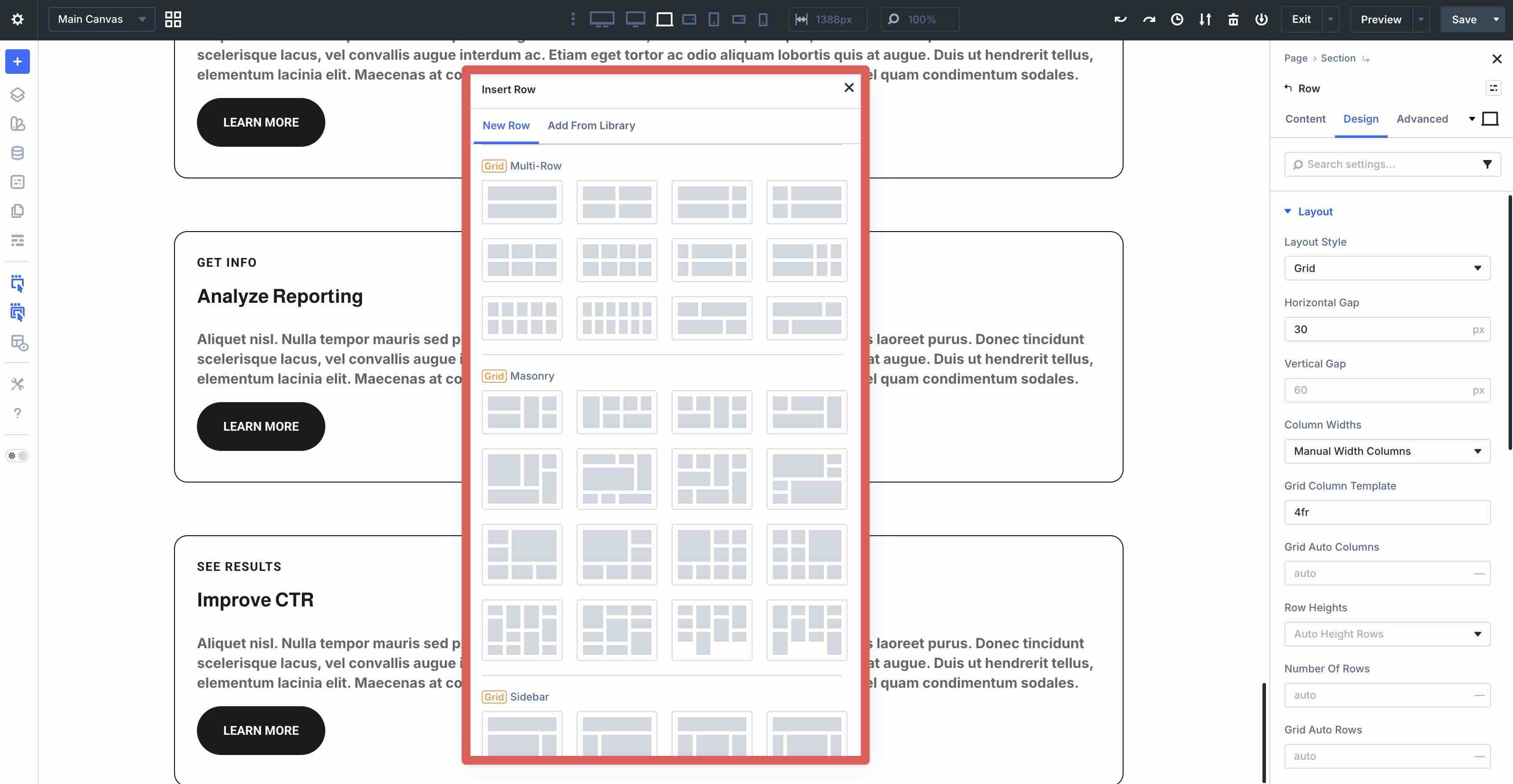CSS grid templates in Divi 5