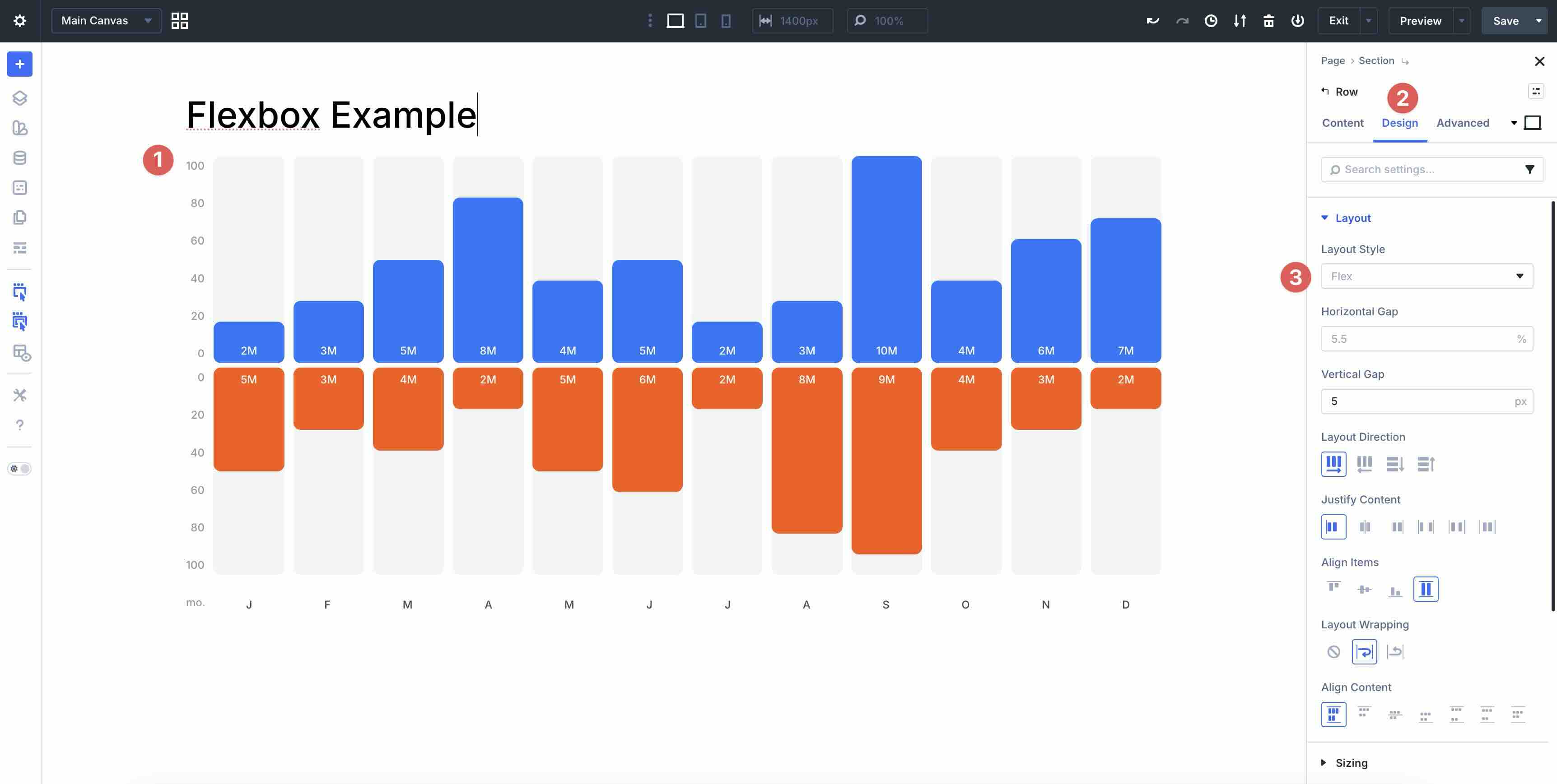 flexbox layout style