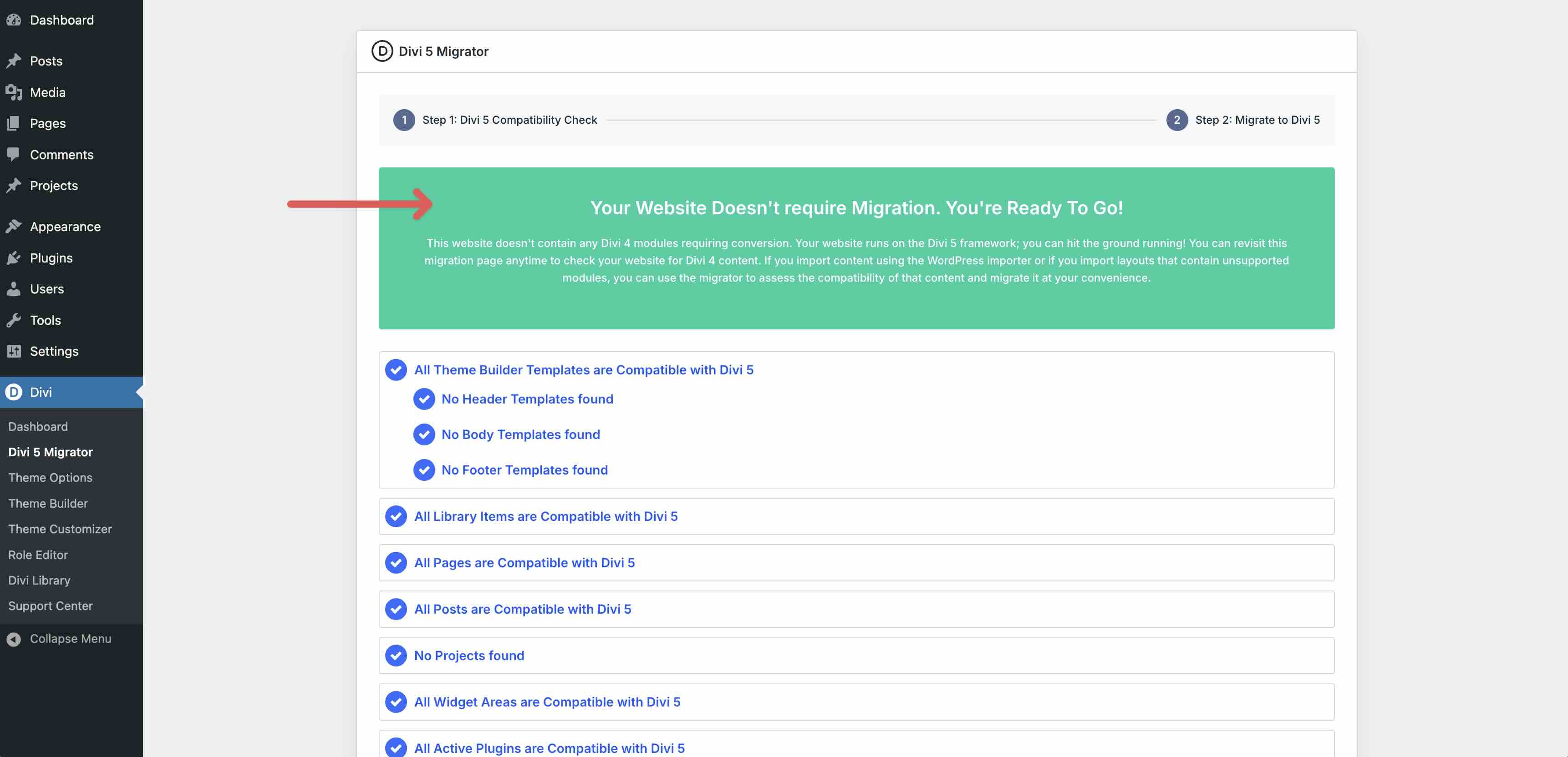 no migration required