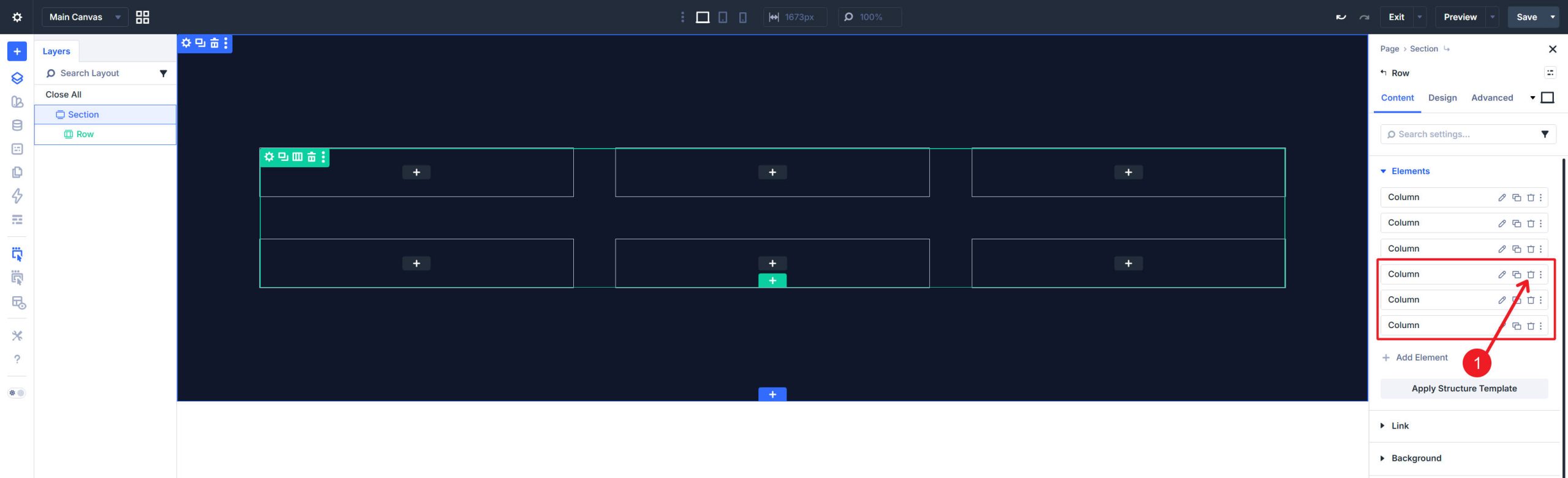 Delete extra columns