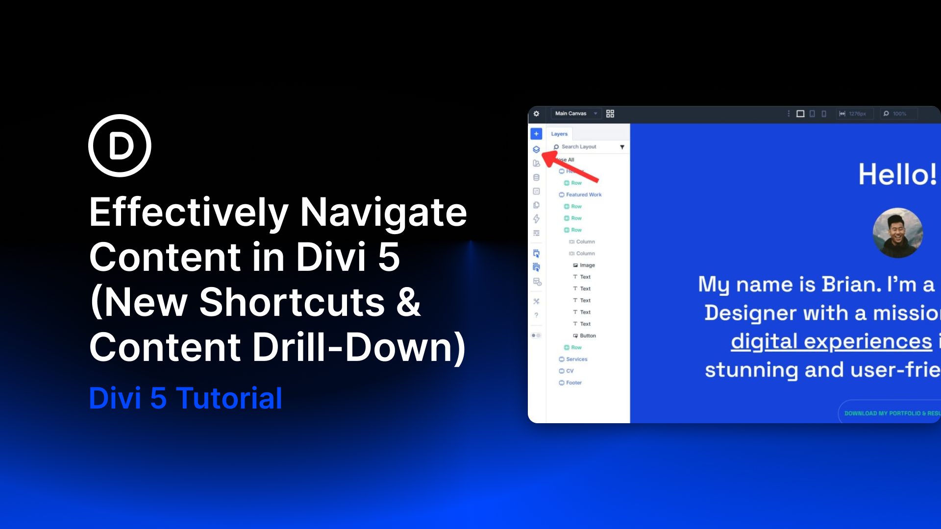 Effectively Navigate Content in Divi 5 (New Shortcuts & Content Drill-Down)